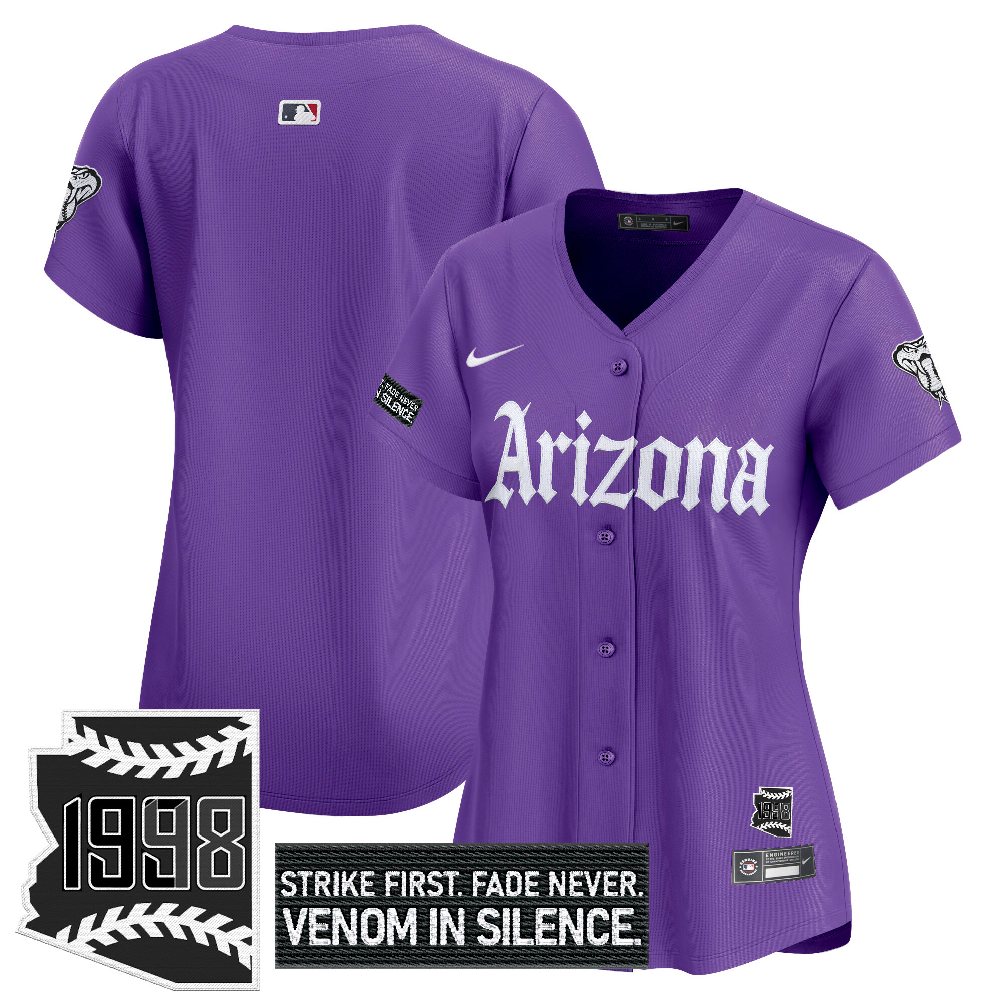 Women's Arizona Diamondbacks 'Gothic Desert Fang Edition' Vapor Premier Limited Jersey - All Stitched