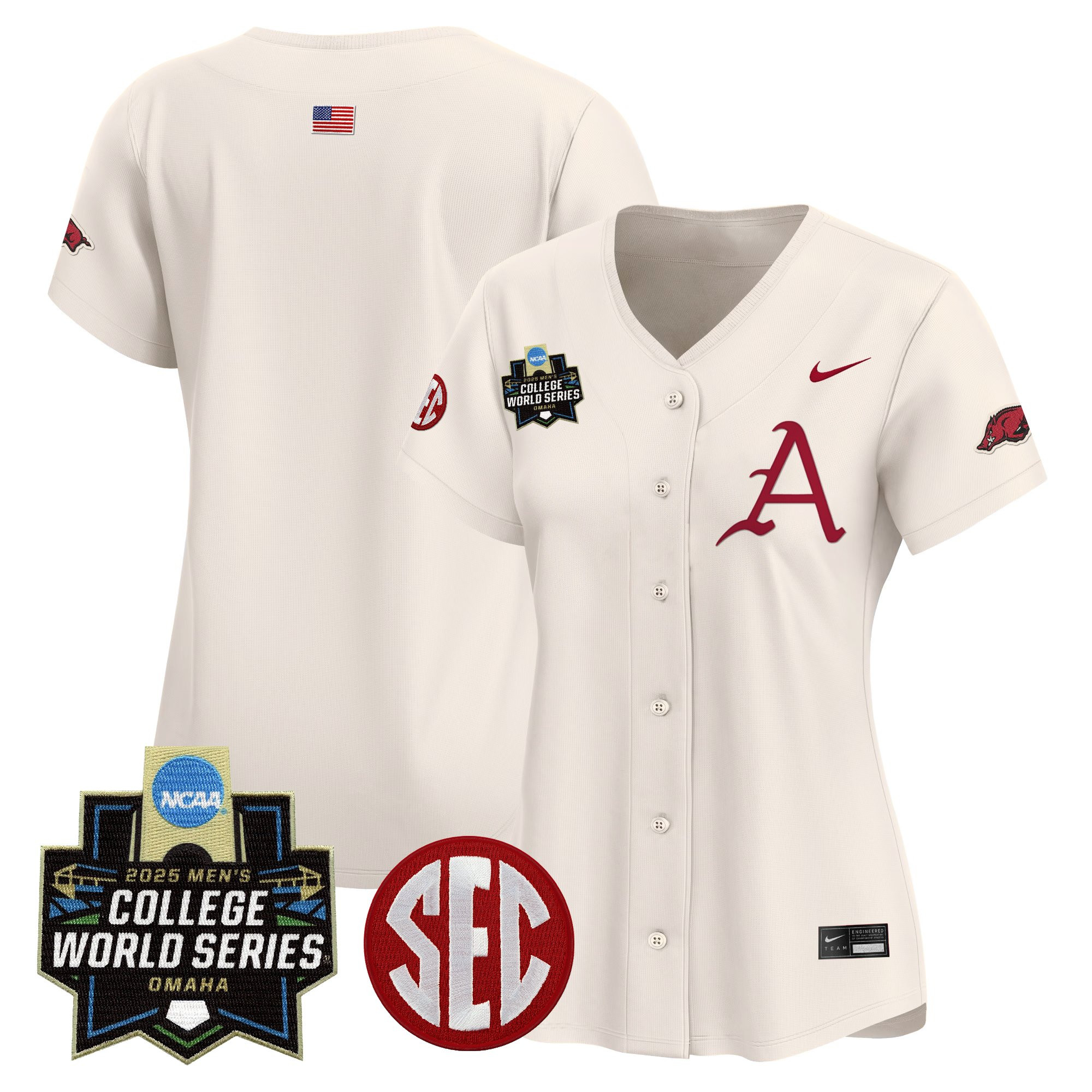 Women's Arkansas Razorbacks 2025 World Series Vapor Premier Limited Jersey - All Stitched