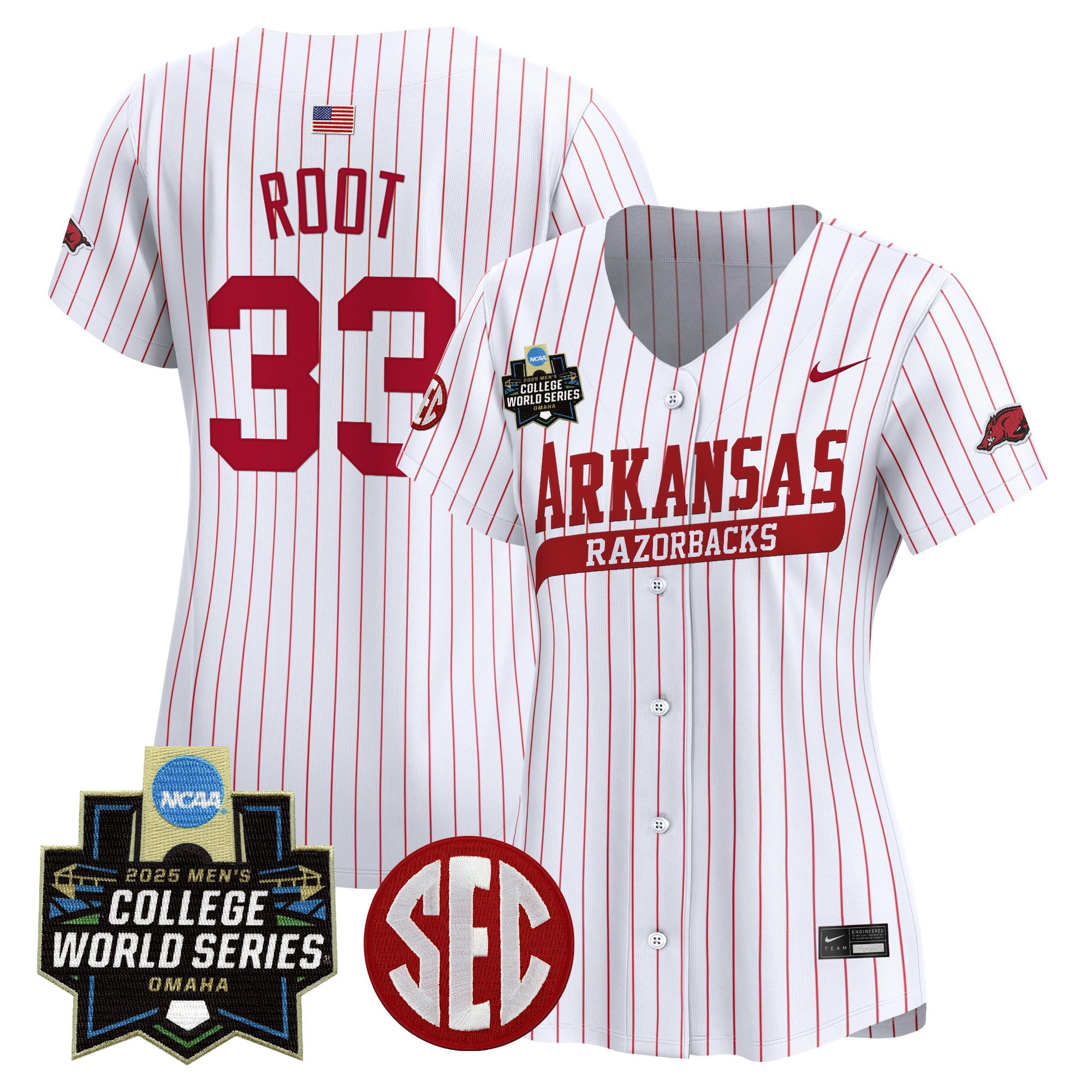 Women's Arkansas Razorbacks 2025 World Series Vapor Premier Limited Jersey - All Stitched