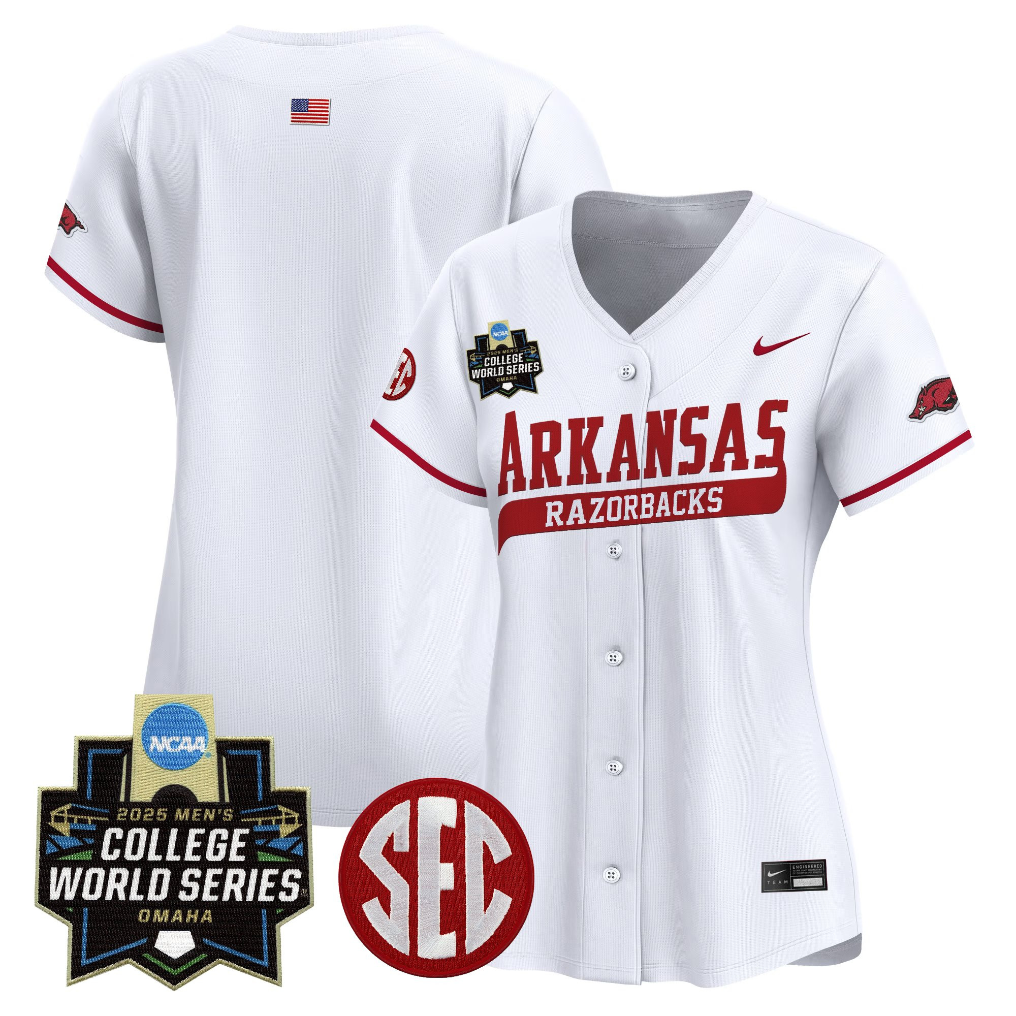 Women's Arkansas Razorbacks 2025 World Series Vapor Premier Limited Jersey - All Stitched