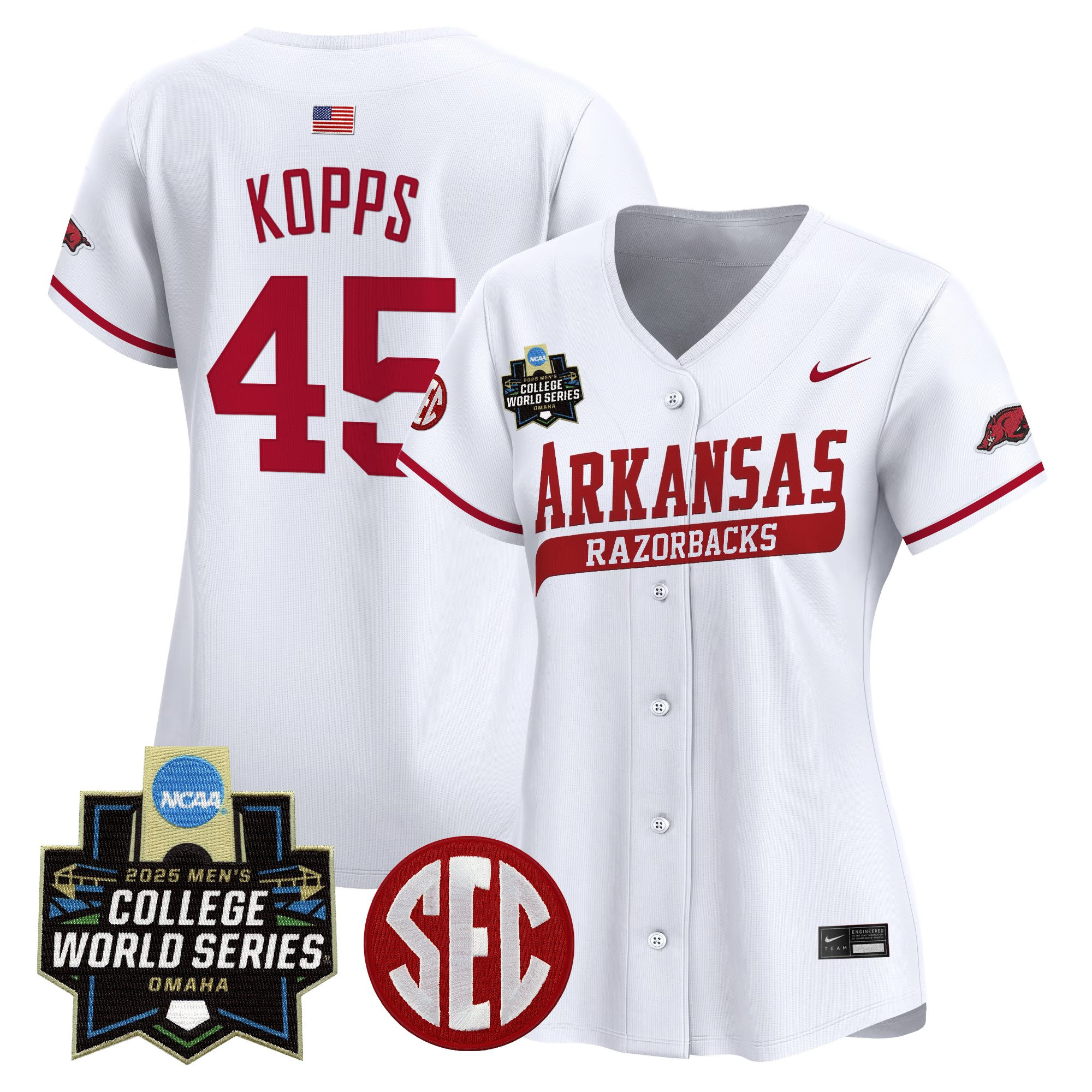 Women's Arkansas Razorbacks 2025 World Series Vapor Premier Limited Jersey - All Stitched