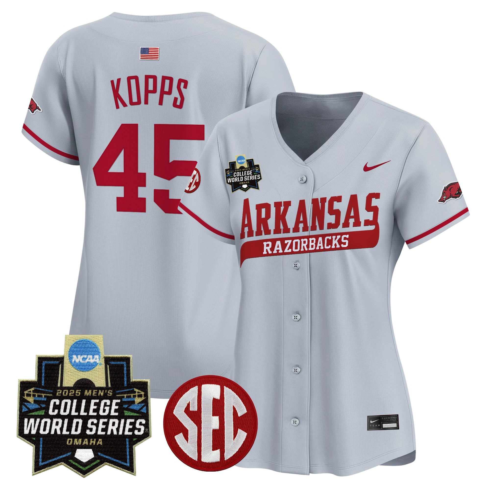 Women's Arkansas Razorbacks 2025 World Series Vapor Premier Limited Jersey - All Stitched