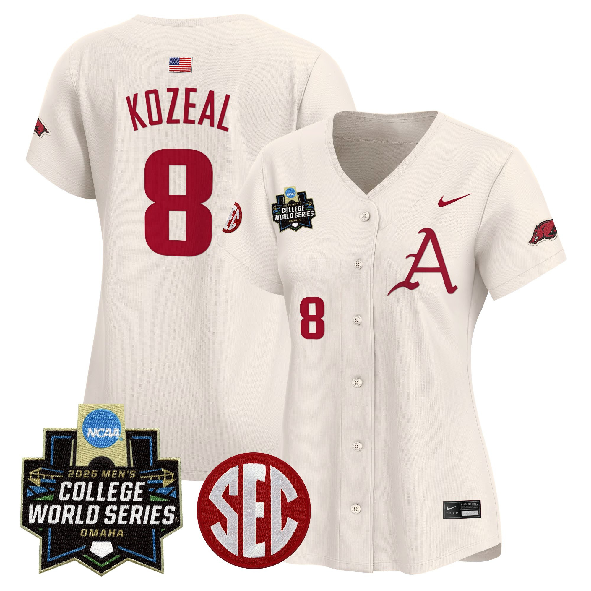 Women's Arkansas Razorbacks 2025 World Series Vapor Premier Limited Jersey - All Stitched