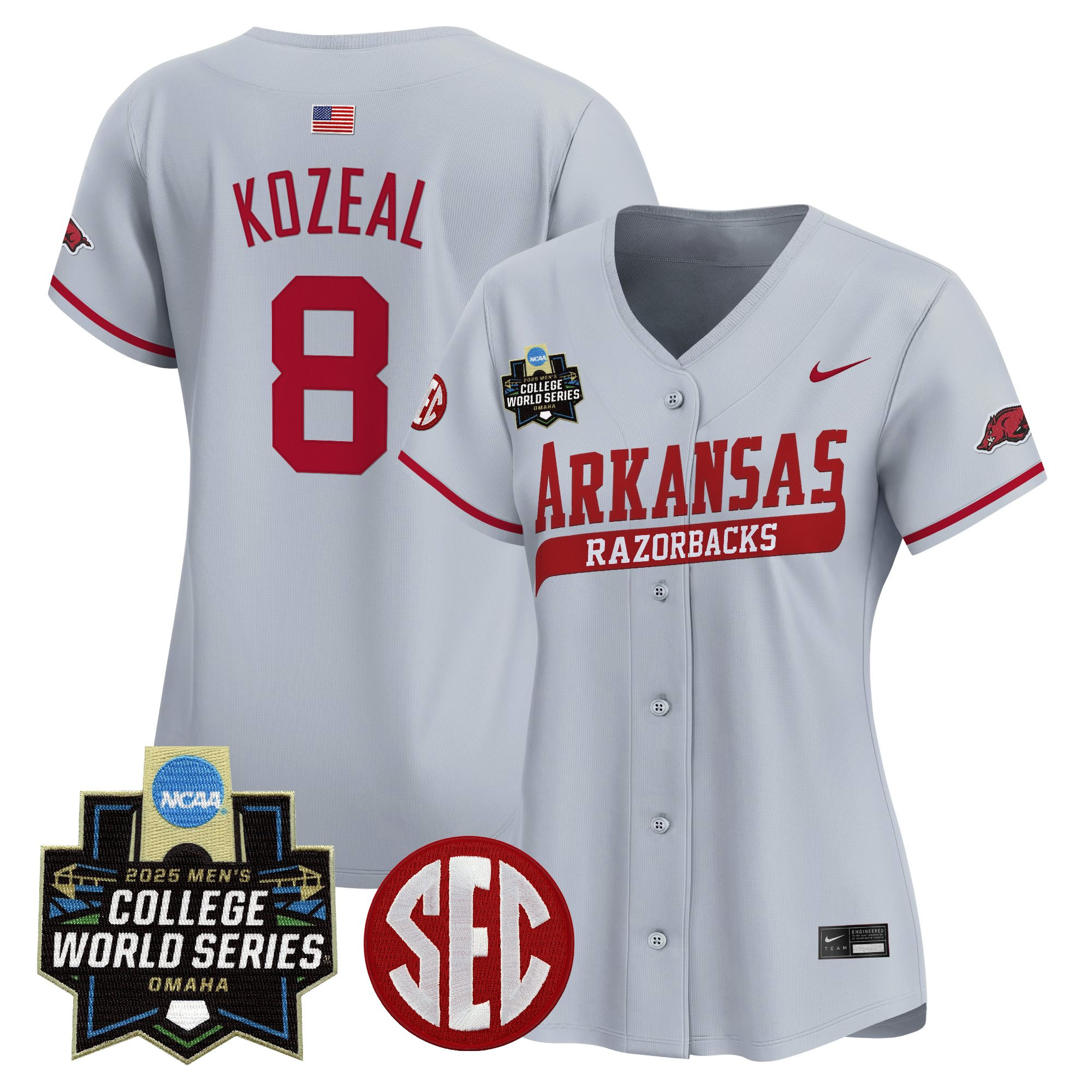 Women's Arkansas Razorbacks 2025 World Series Vapor Premier Limited Jersey - All Stitched