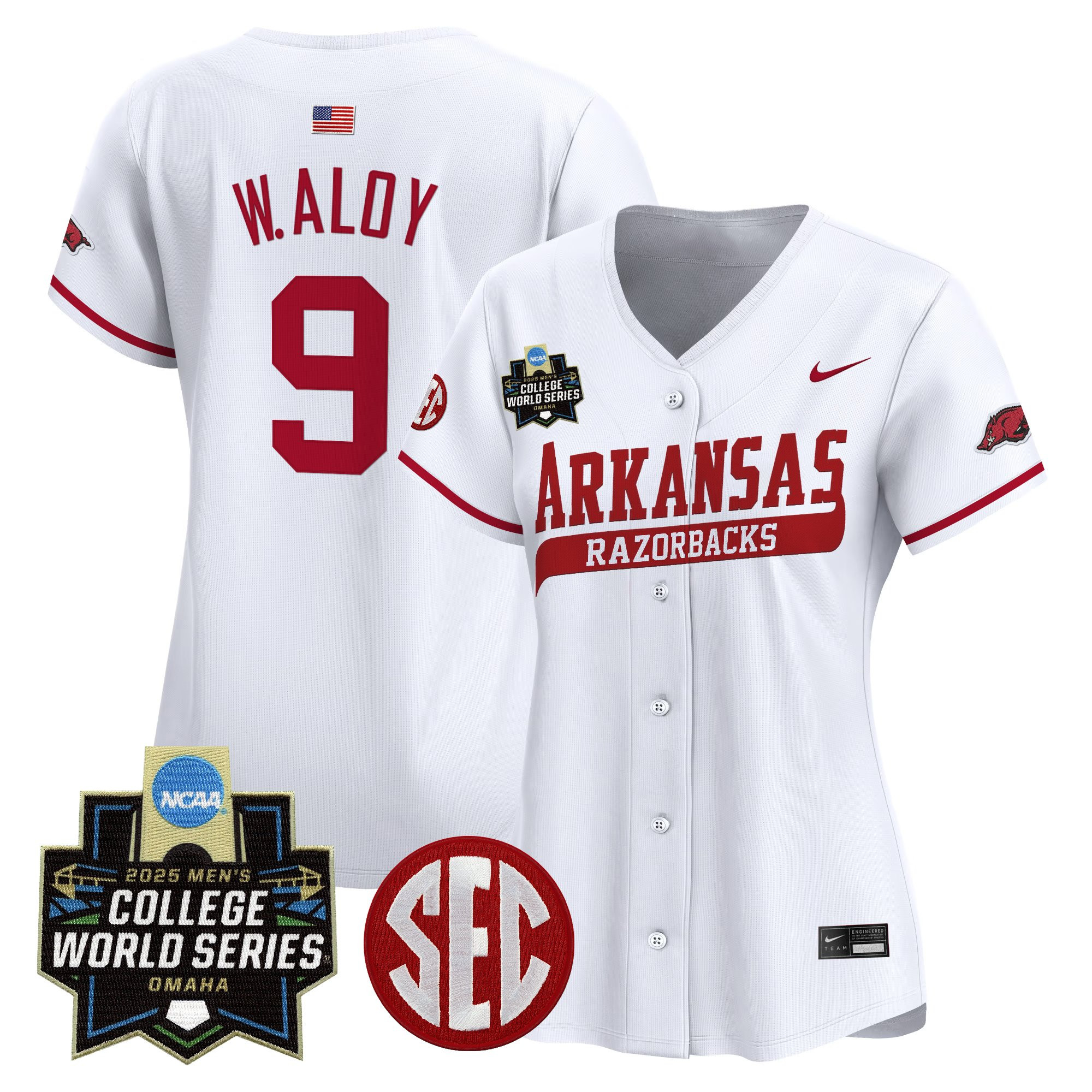 Women's Arkansas Razorbacks 2025 World Series Vapor Premier Limited Jersey - All Stitched
