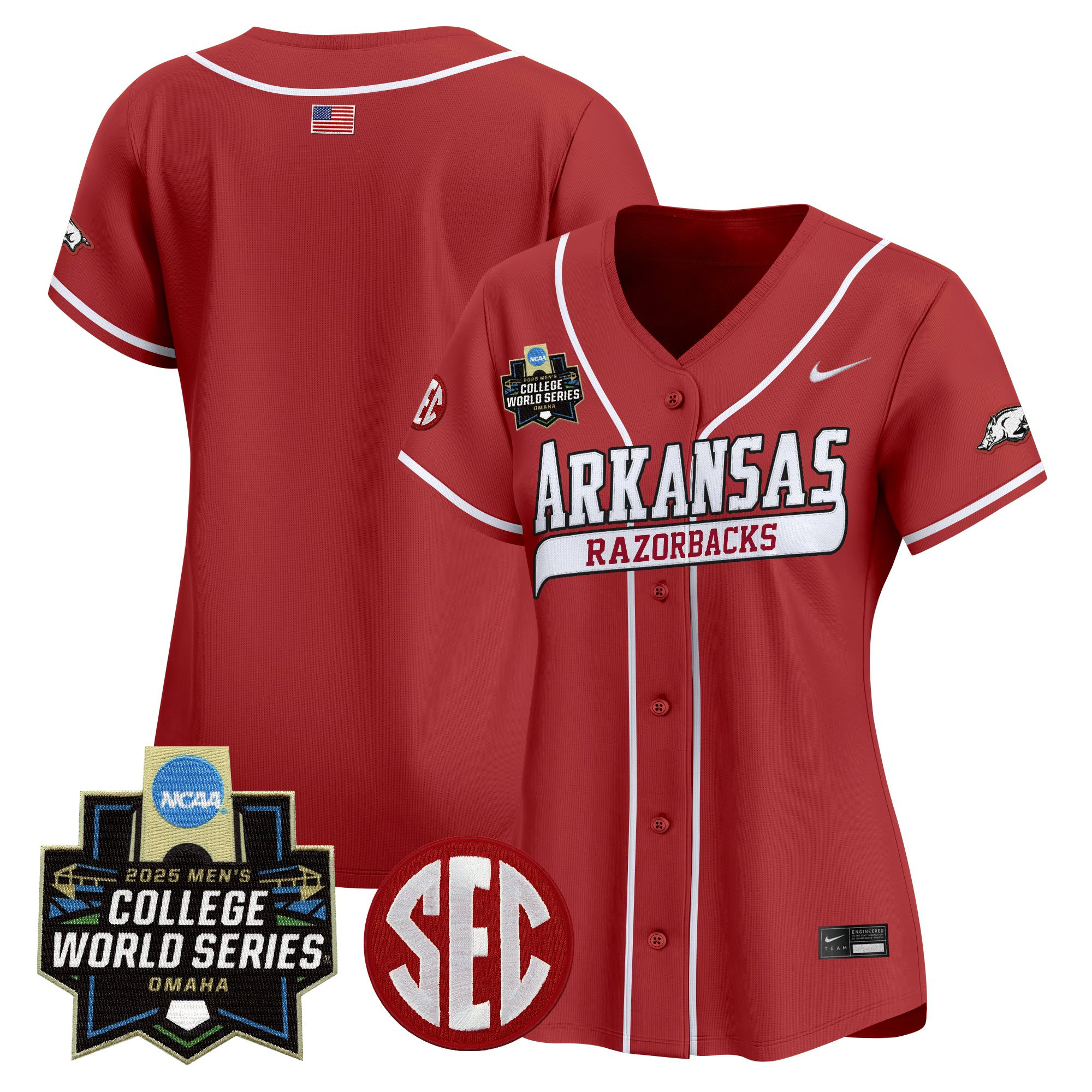 Women's Arkansas Razorbacks 2025 World Series Vapor Premier Limited Jersey - All Stitched