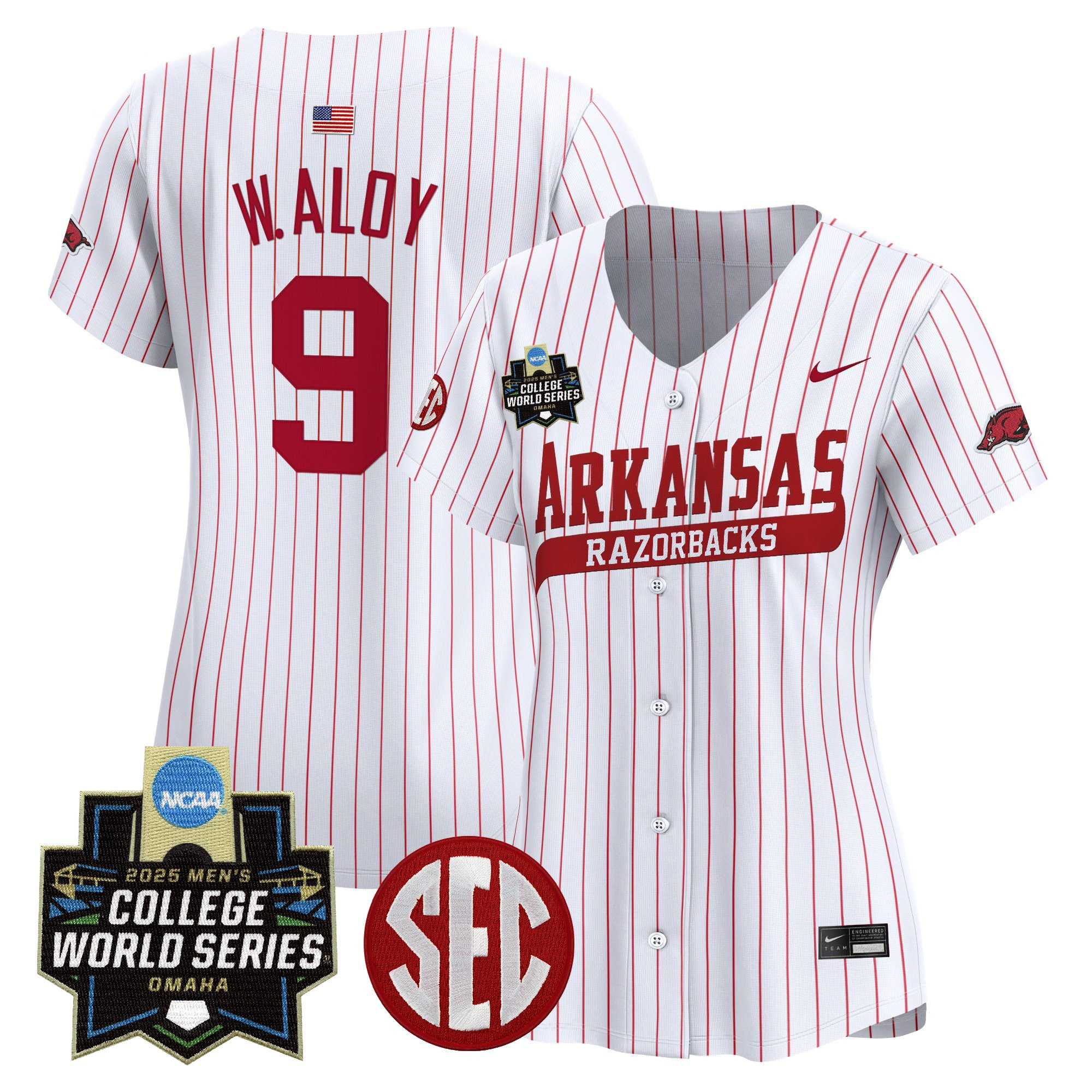 Women's Arkansas Razorbacks 2025 World Series Vapor Premier Limited Jersey - All Stitched