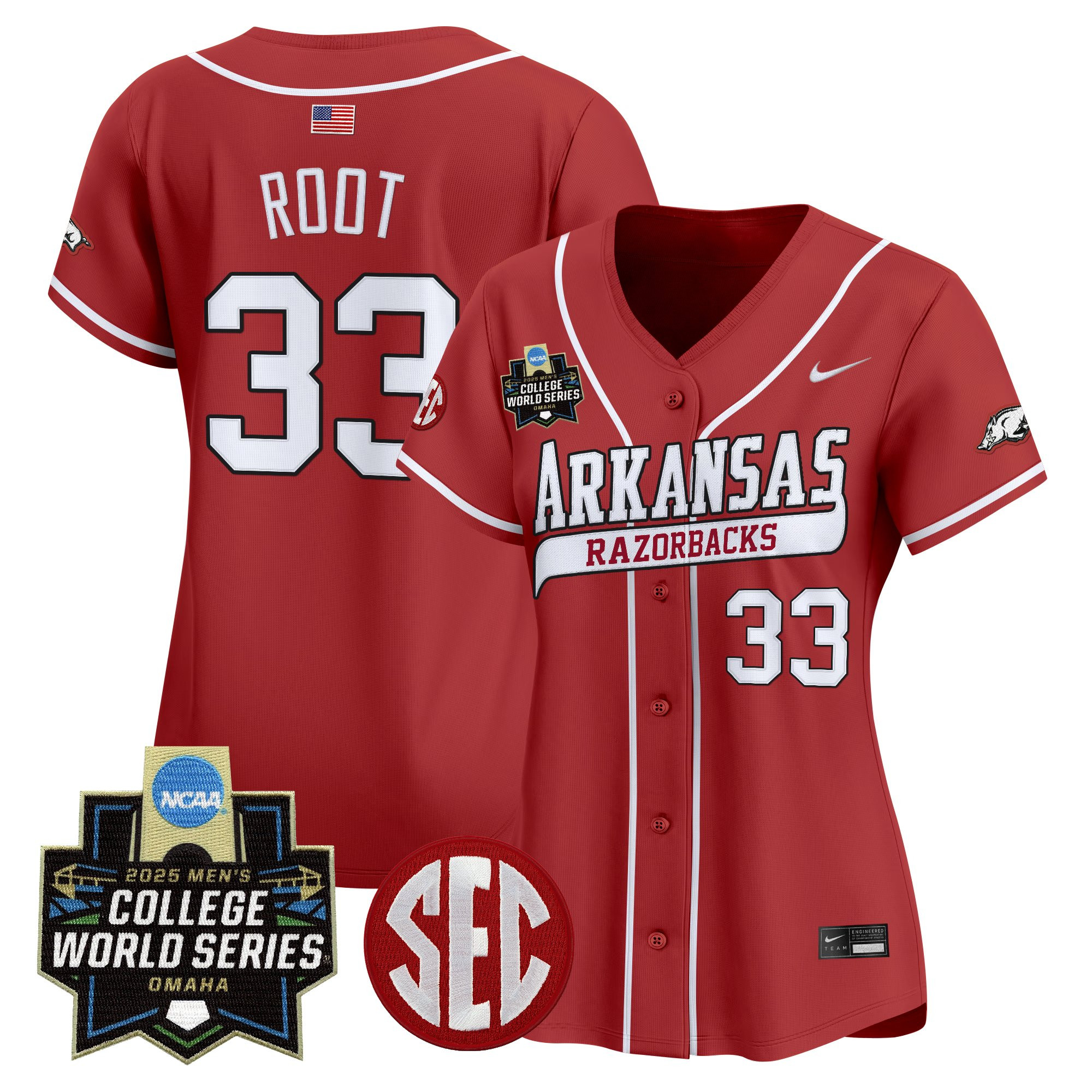 Women's Arkansas Razorbacks 2025 World Series Vapor Premier Limited Jersey - All Stitched