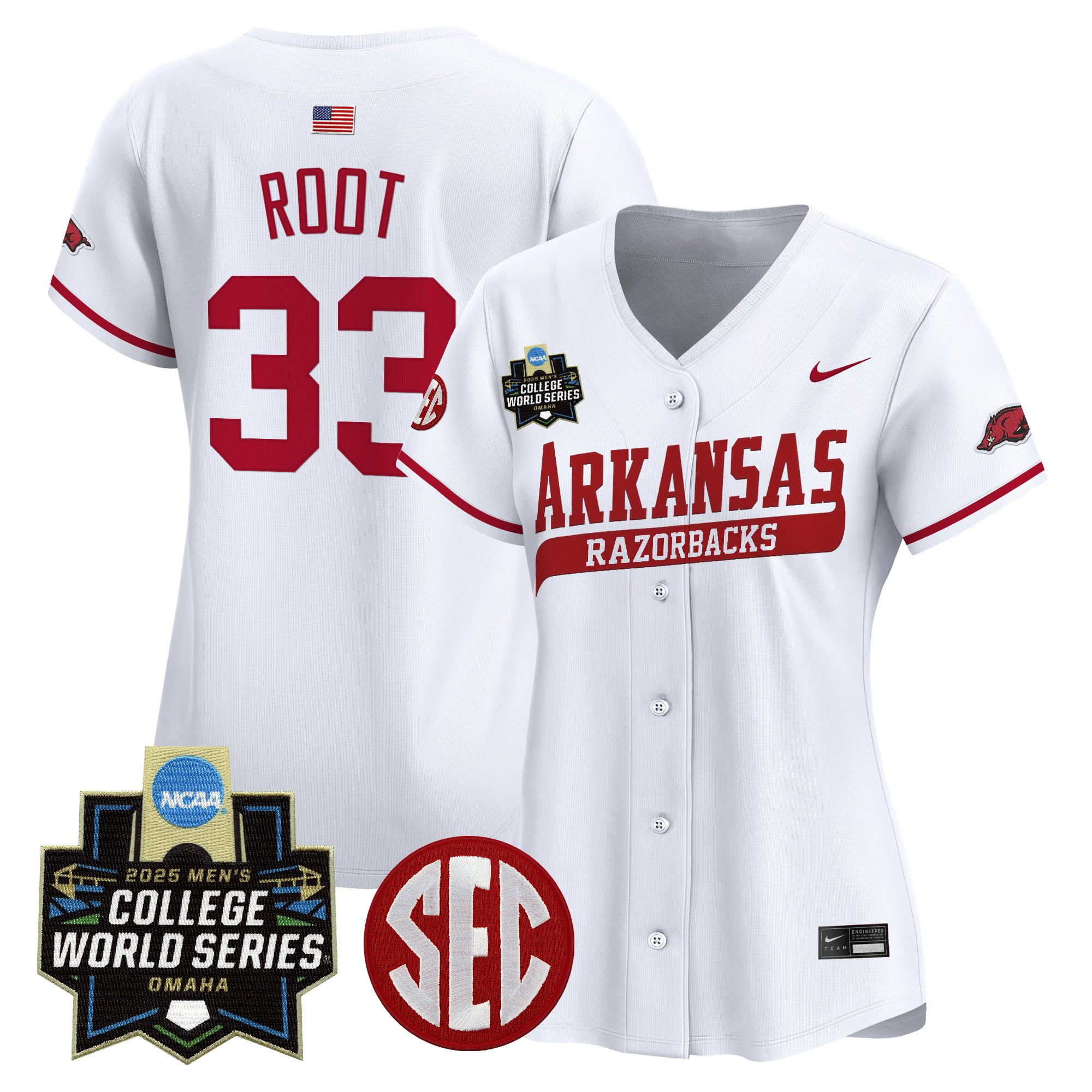 Women's Arkansas Razorbacks 2025 World Series Vapor Premier Limited Jersey - All Stitched
