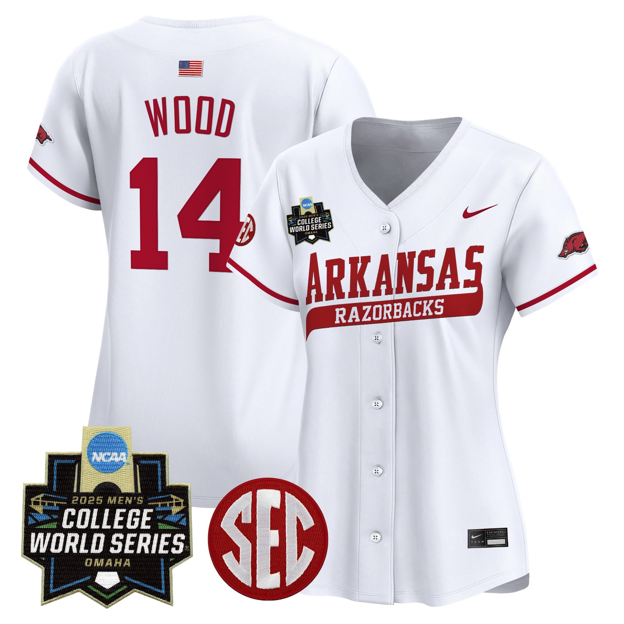Women's Arkansas Razorbacks 2025 World Series Vapor Premier Limited Jersey - All Stitched