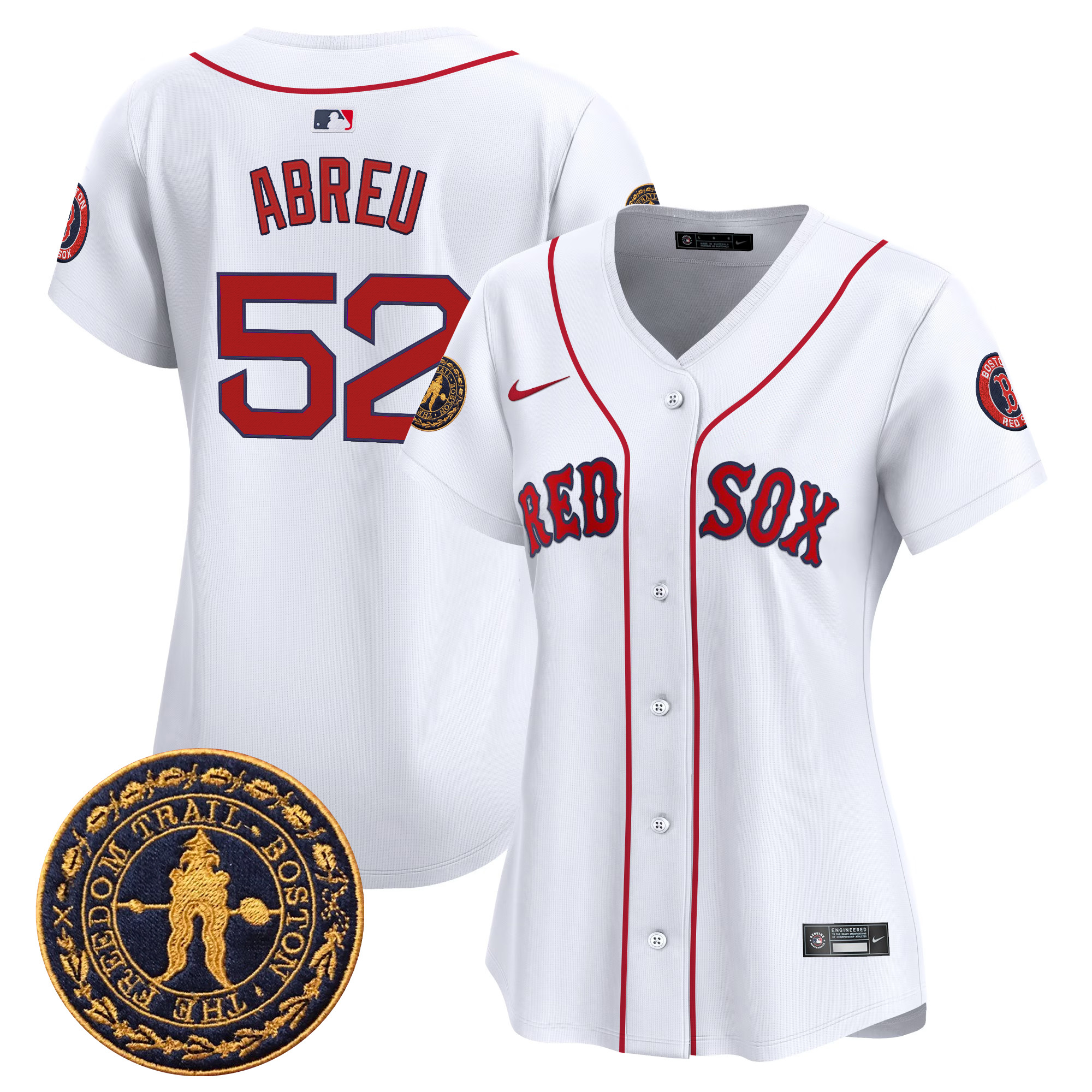 Women's Boston Red Sox Freedom Trail Patch Vapor Premier Limited Jersey - All Stitched