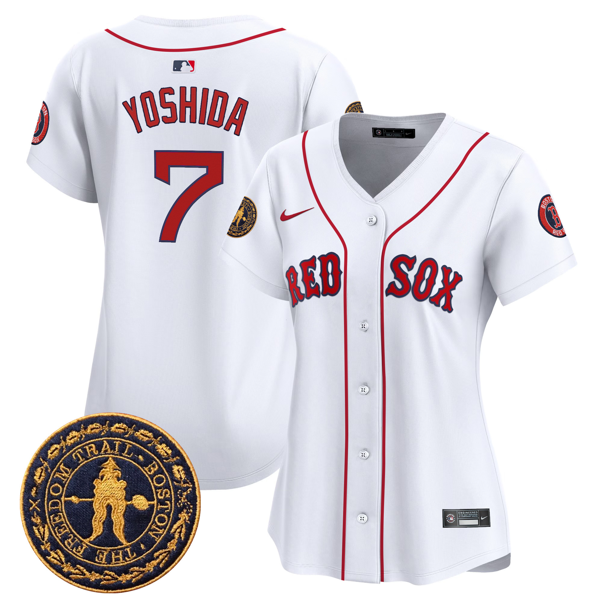Women's Boston Red Sox Freedom Trail Patch Vapor Premier Limited Jersey - All Stitched