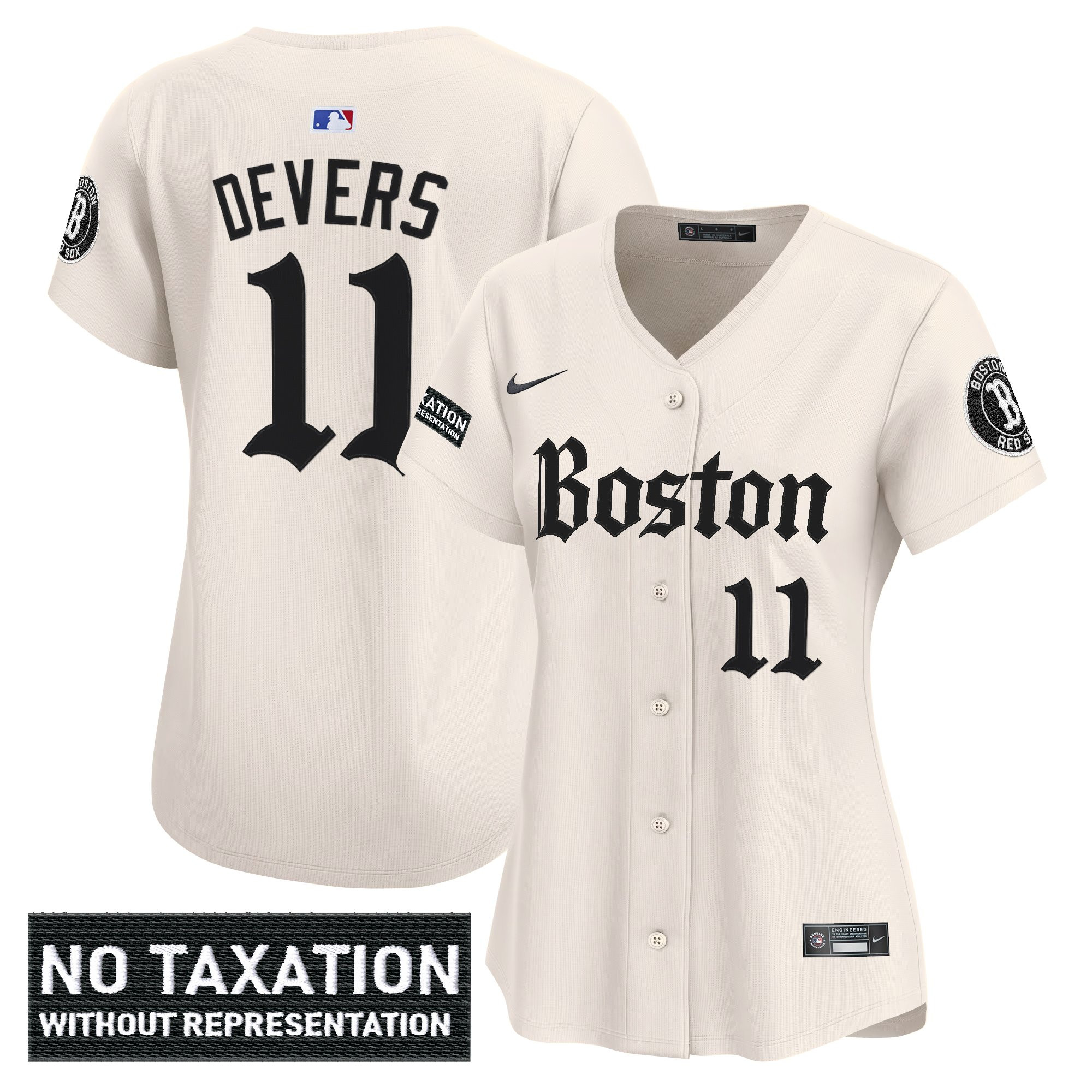 Women's Boston Red Sox 'Retro Newspaper Edition' Vapor Premier Limited Jersey - All Stitched