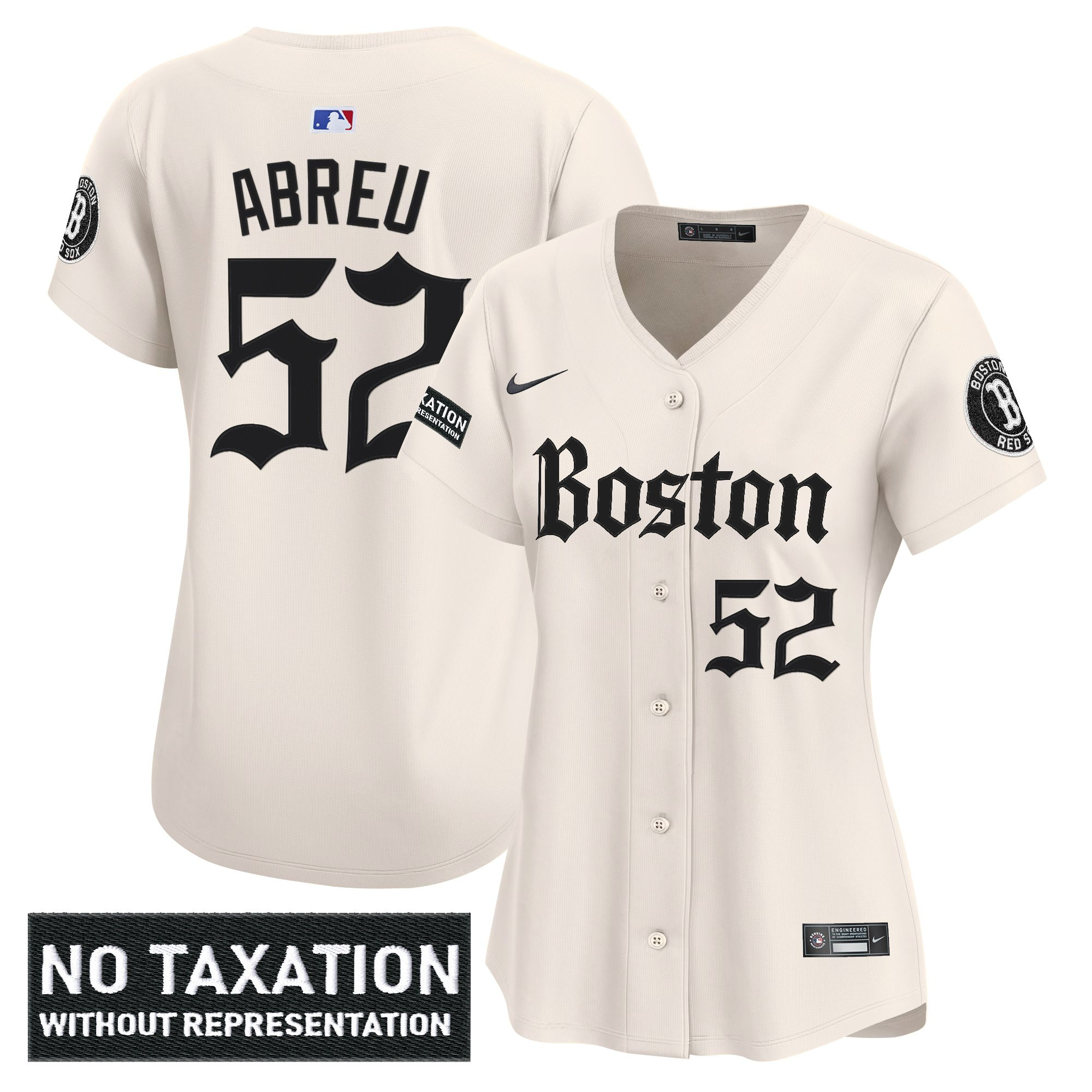 Women's Boston Red Sox 'Retro Newspaper Edition' Vapor Premier Limited Jersey - All Stitched