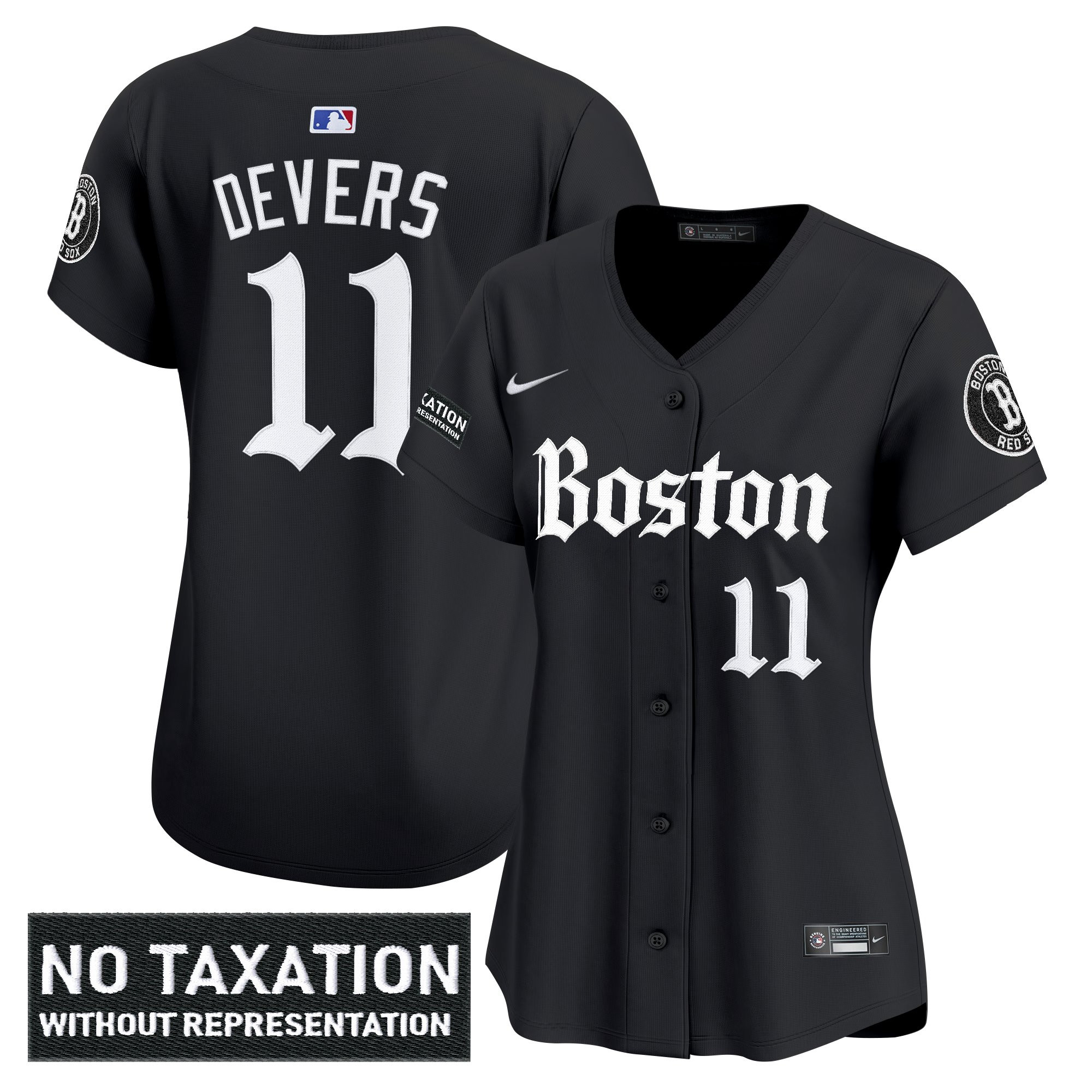 Women's Boston Red Sox 'Retro Newspaper Edition' Vapor Premier Limited Jersey - All Stitched