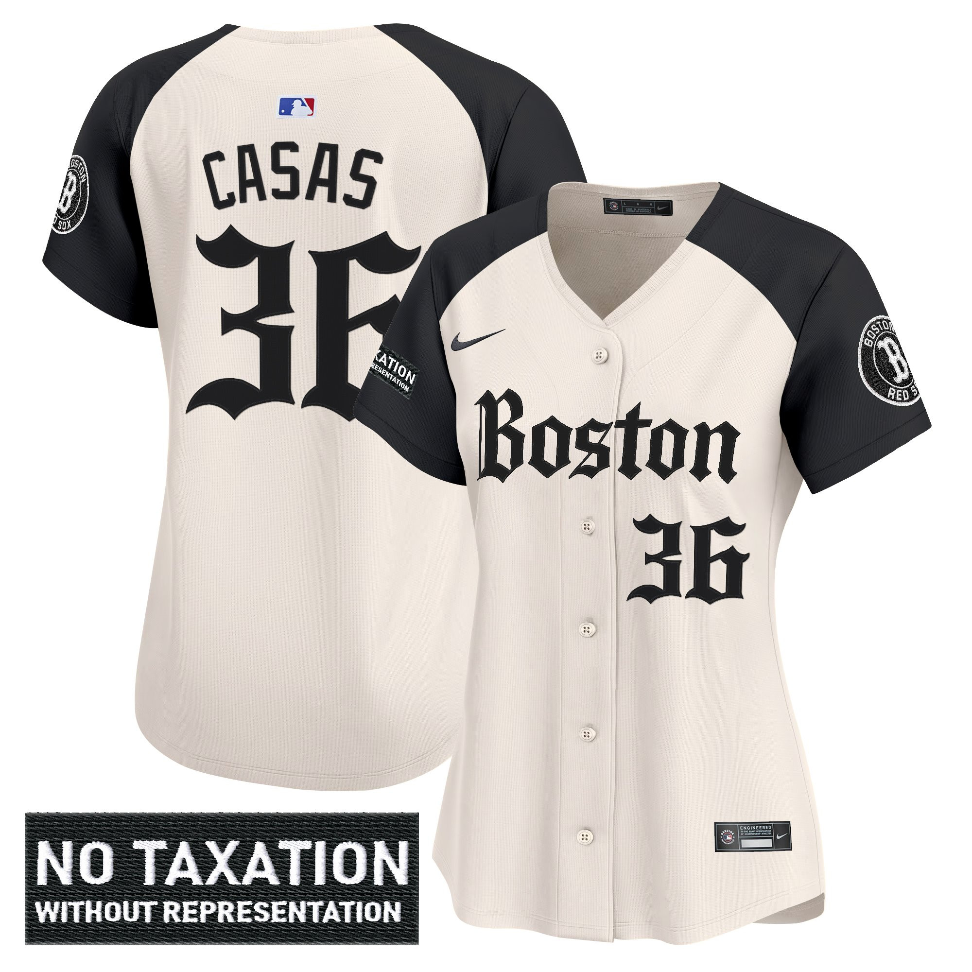 Women's Boston Red Sox 'Retro Newspaper Edition' Vapor Premier Limited Jersey - All Stitched