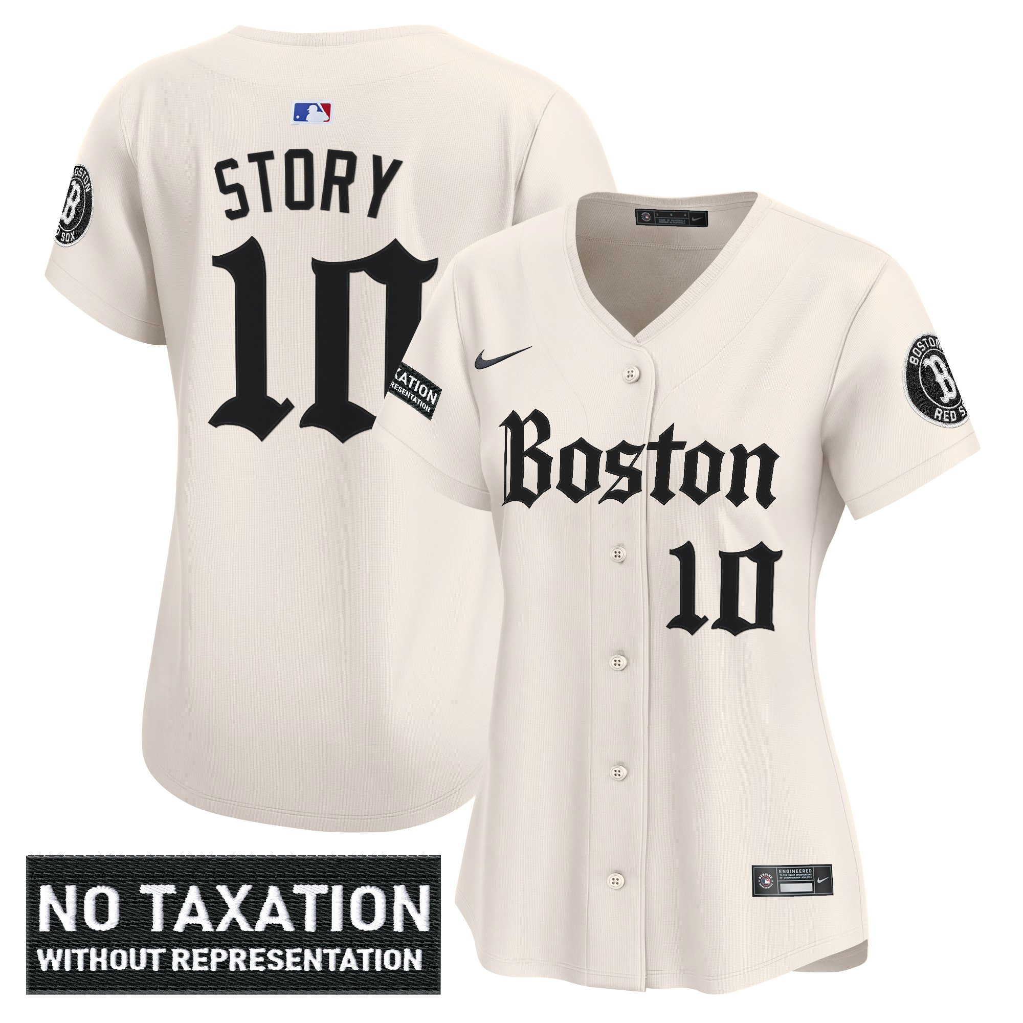 Women's Boston Red Sox 'Retro Newspaper Edition' Vapor Premier Limited Jersey - All Stitched