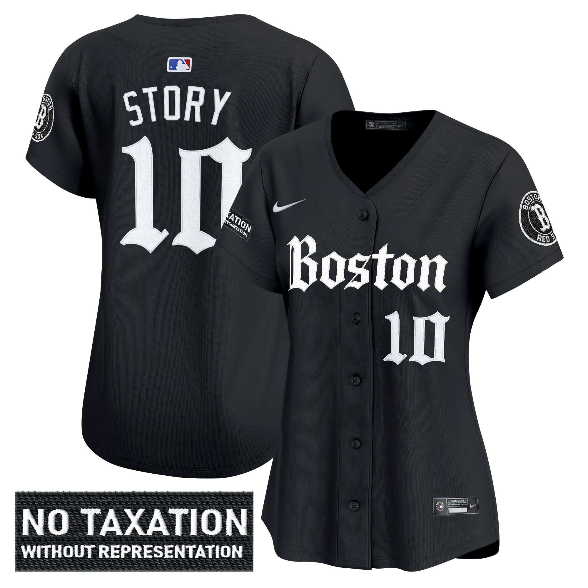 Women's Boston Red Sox 'Retro Newspaper Edition' Vapor Premier Limited Jersey - All Stitched