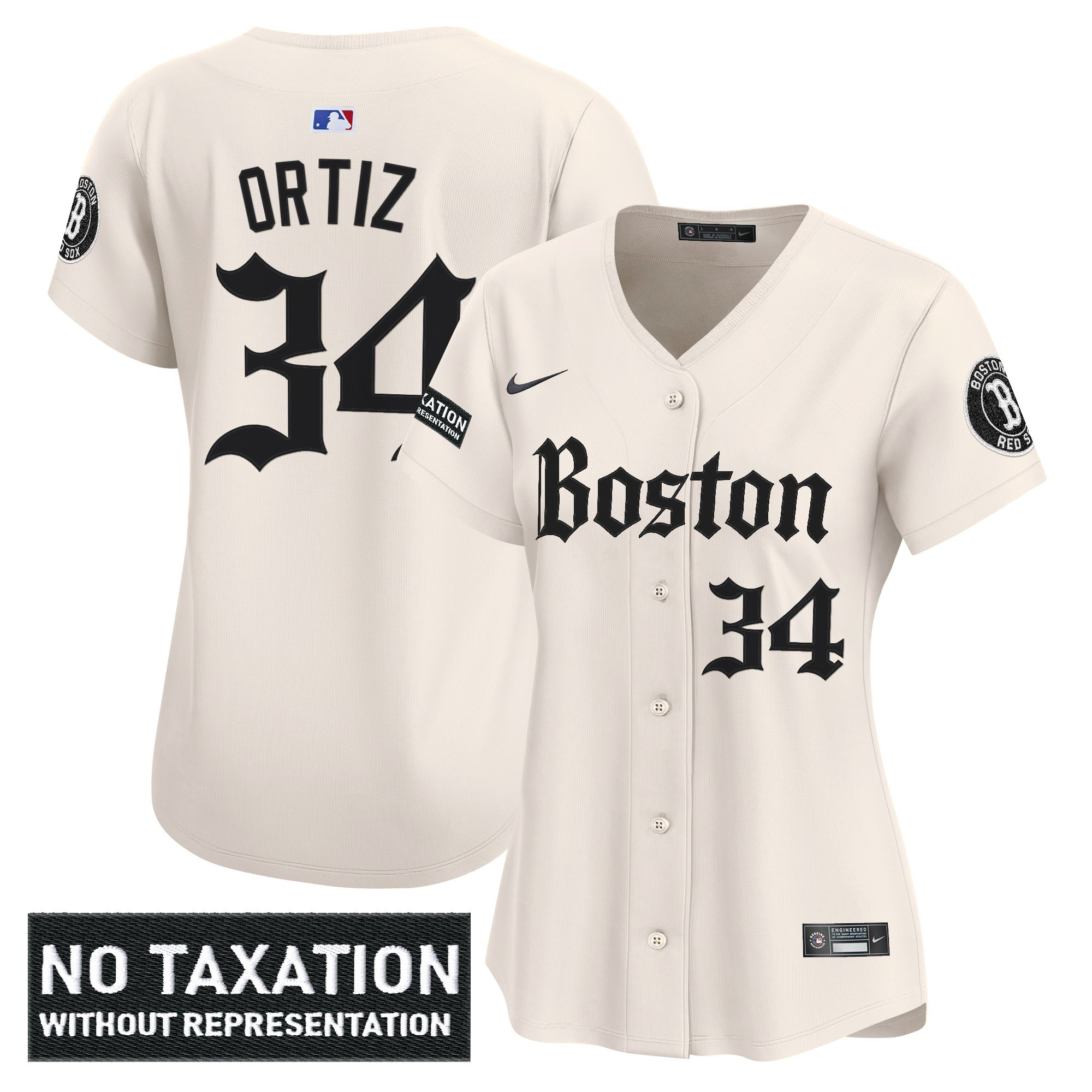 Women's Boston Red Sox 'Retro Newspaper Edition' Vapor Premier Limited Jersey - All Stitched