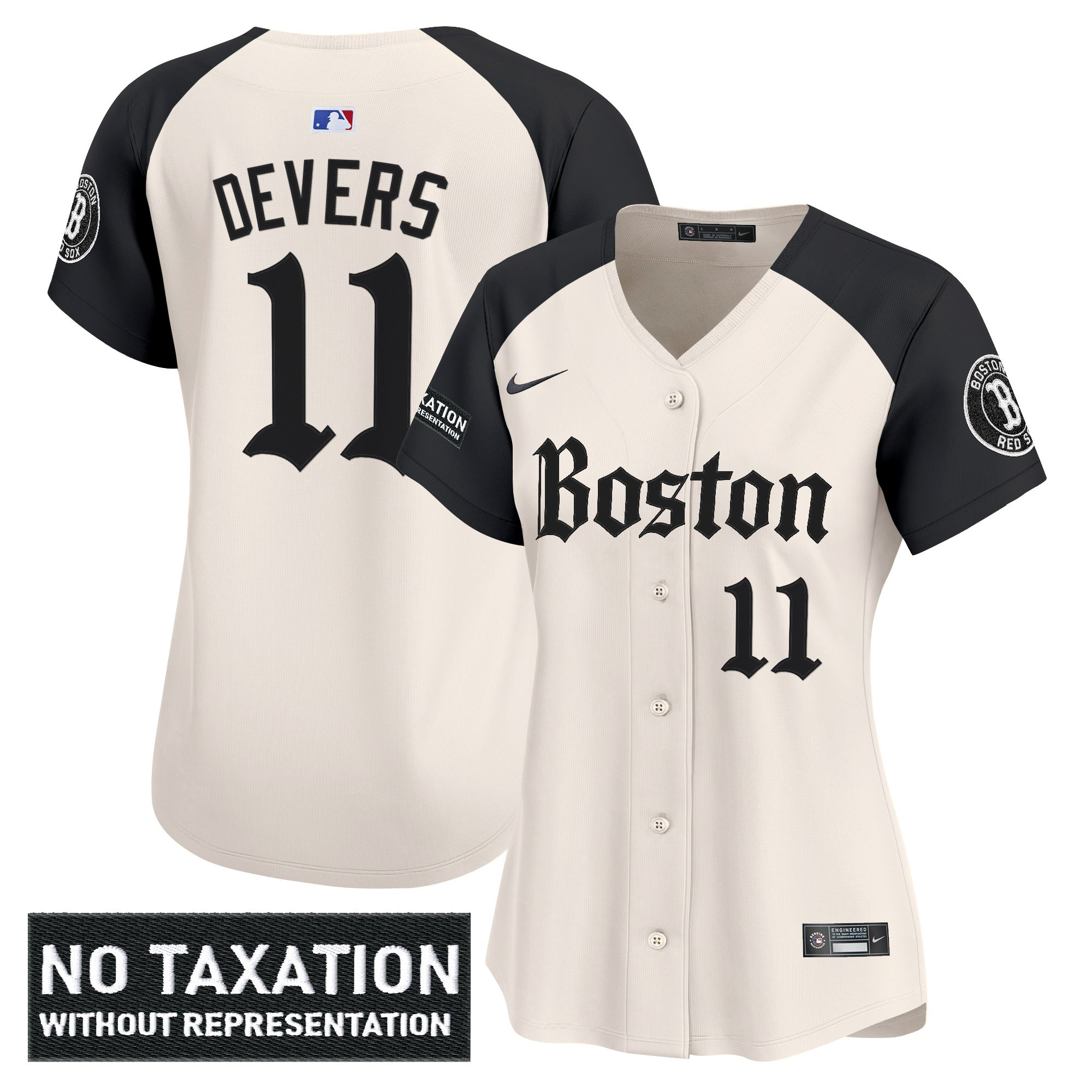 Women's Boston Red Sox 'Retro Newspaper Edition' Vapor Premier Limited Jersey - All Stitched