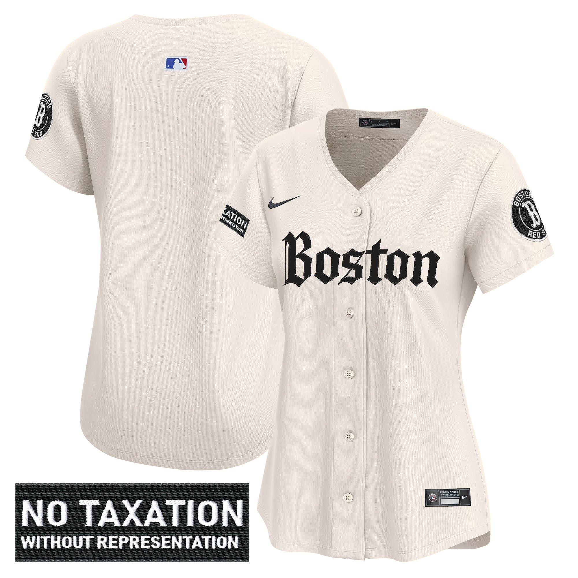 Women's Boston Red Sox 'Retro Newspaper Edition' Vapor Premier Limited Jersey - All Stitched