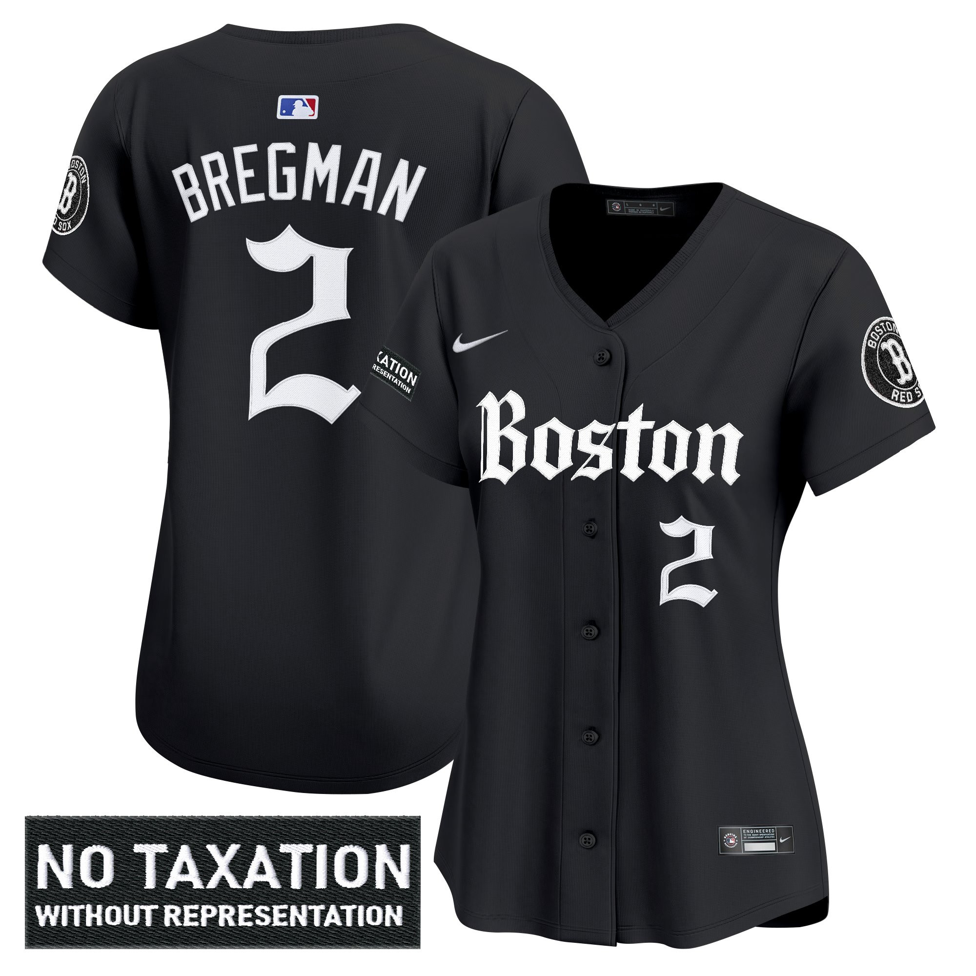 Women's Boston Red Sox 'Retro Newspaper Edition' Vapor Premier Limited Jersey - All Stitched
