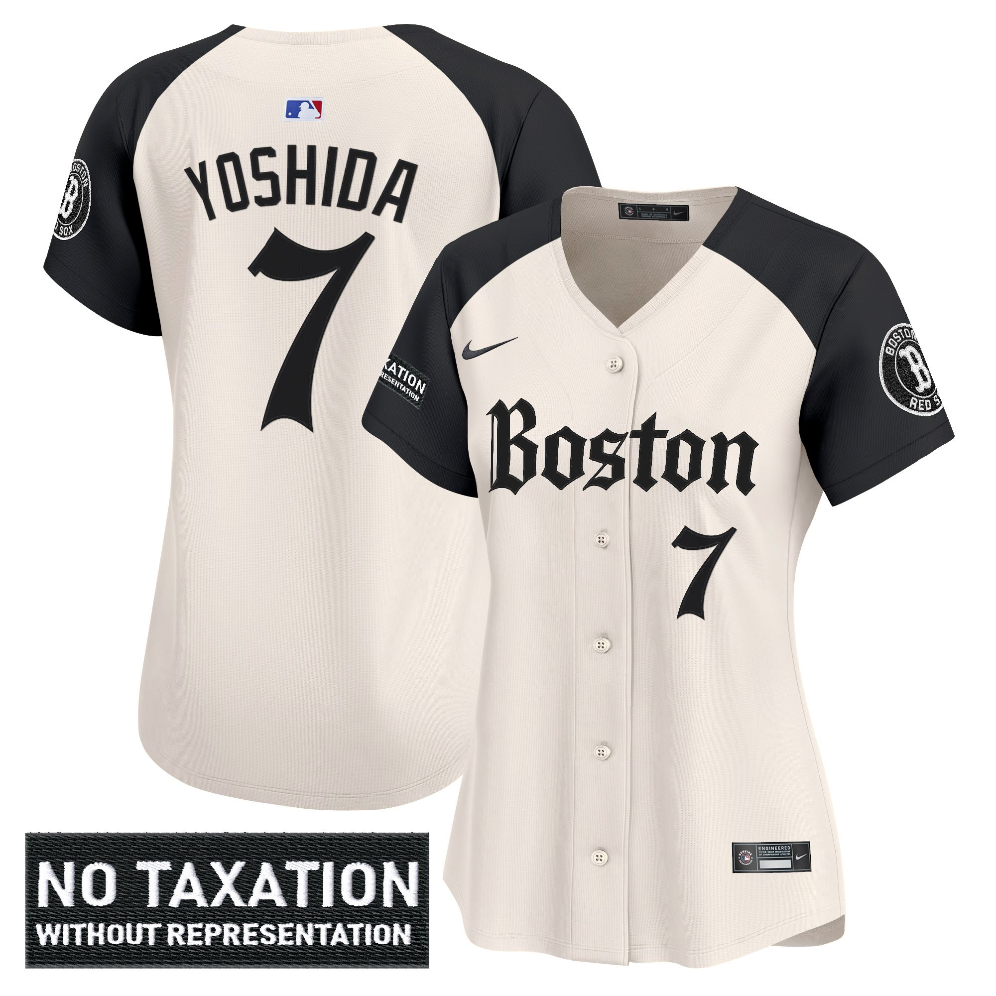 Women's Boston Red Sox 'Retro Newspaper Edition' Vapor Premier Limited Jersey - All Stitched