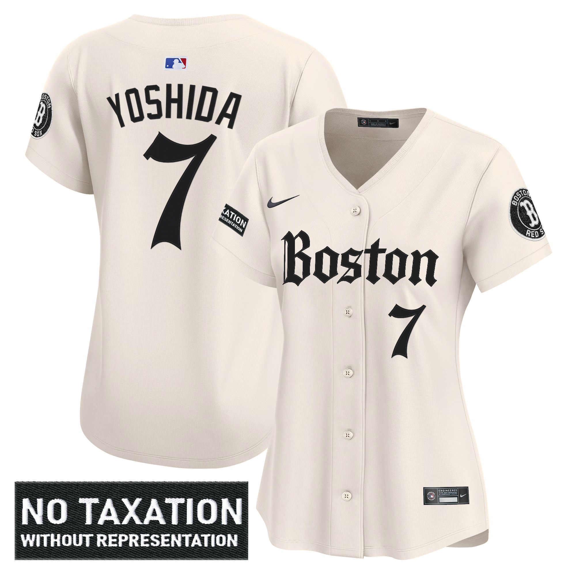 Women's Boston Red Sox 'Retro Newspaper Edition' Vapor Premier Limited Jersey - All Stitched