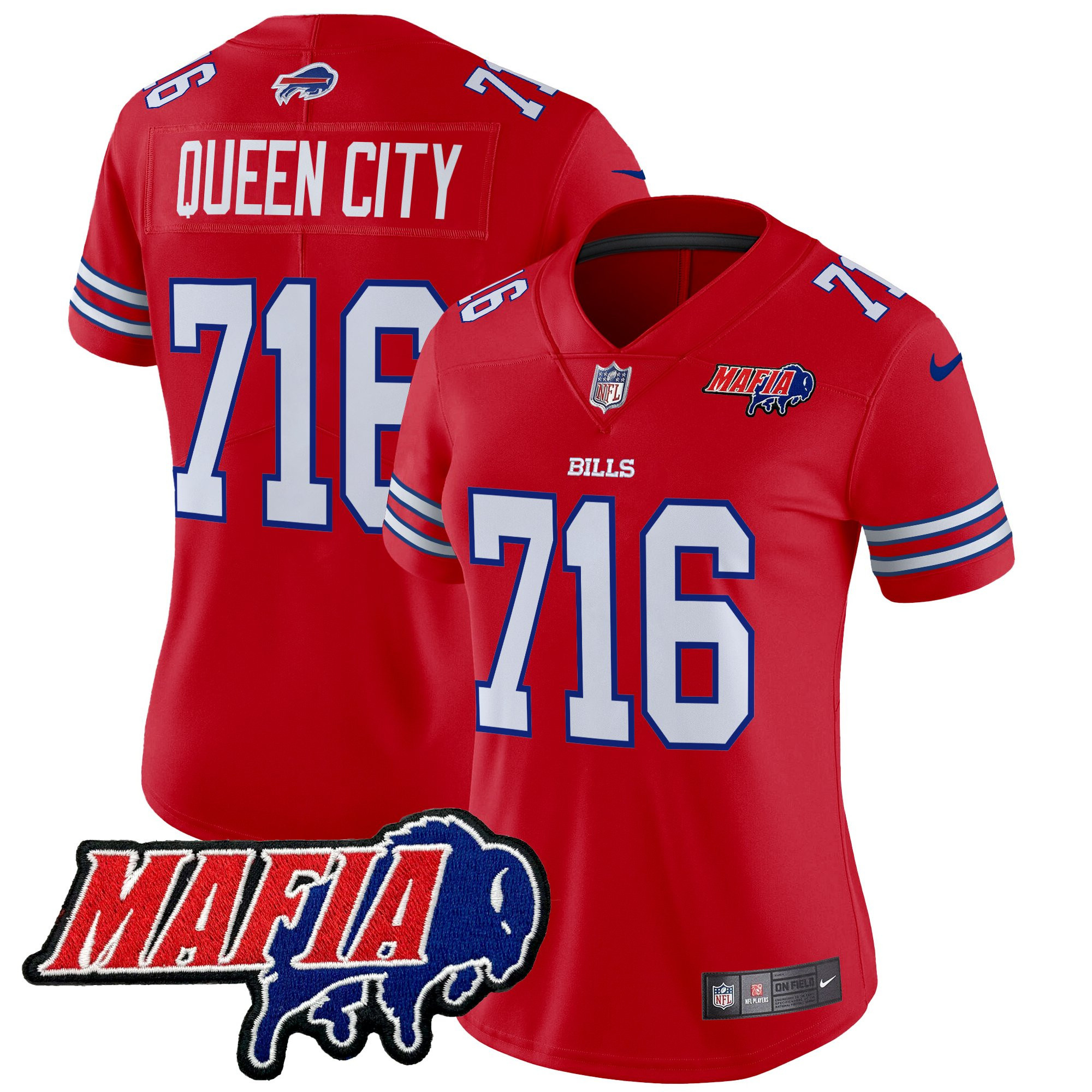 Women's Buffalo Bills 2025 Bills Mafia Patch Vapor Limited Jersey - All Stitched