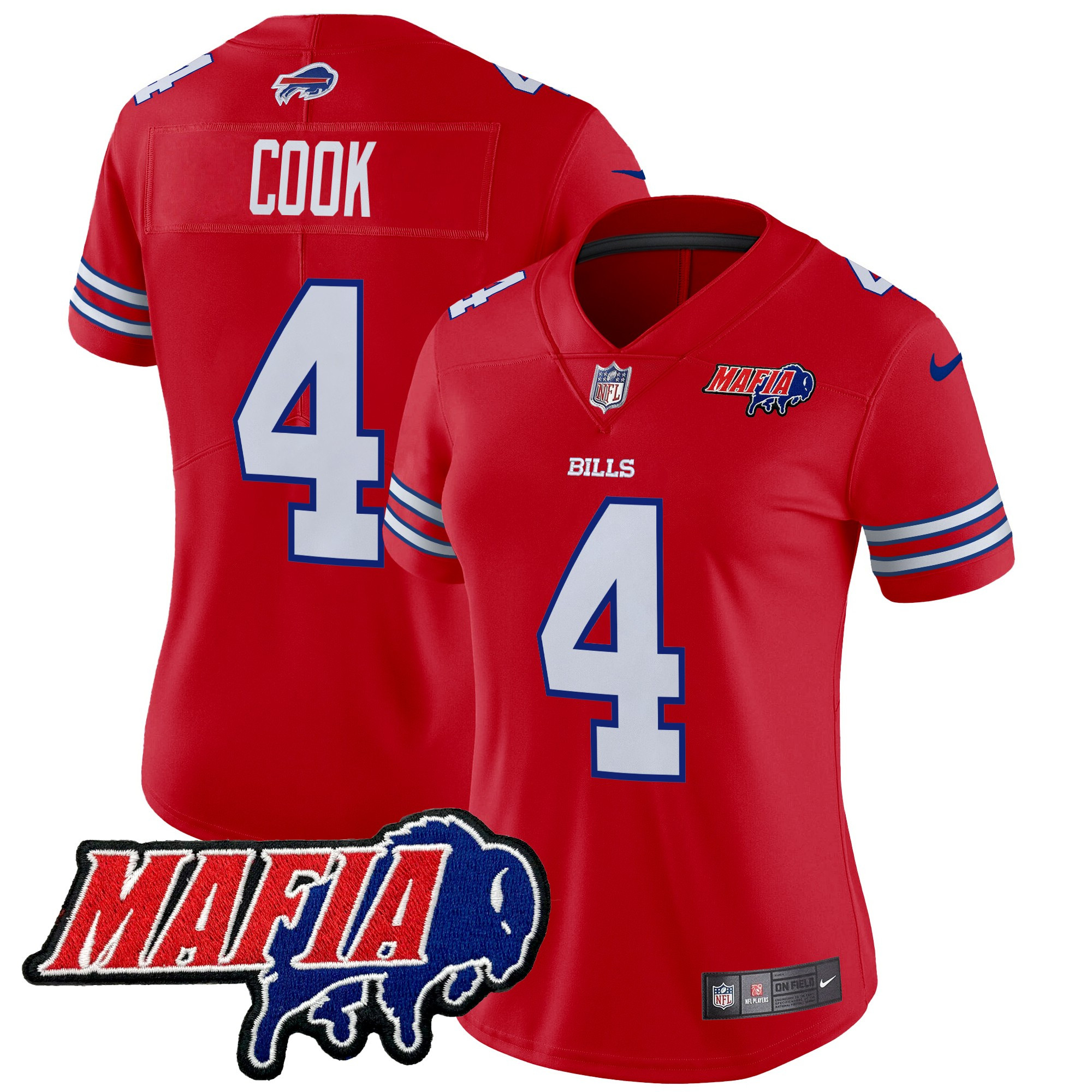Women's Buffalo Bills 2025 Bills Mafia Patch Vapor Limited Jersey - All Stitched