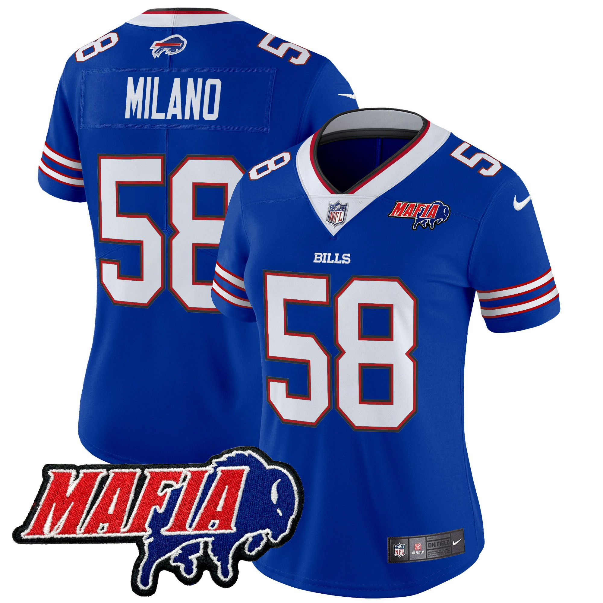Women's Buffalo Bills 2025 Bills Mafia Patch Vapor Limited Jersey - All Stitched