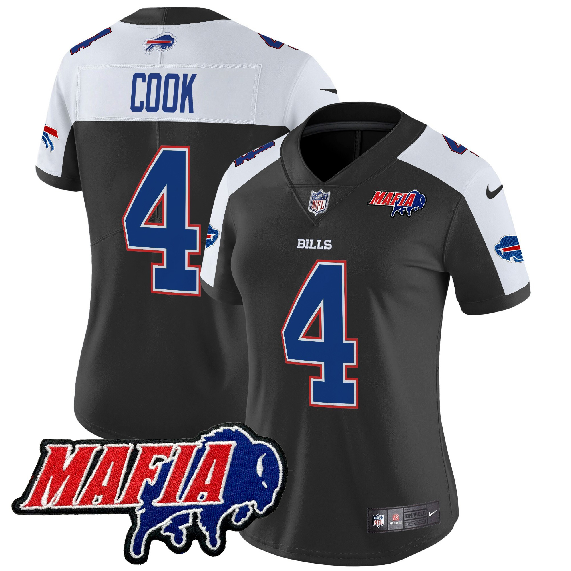Women's Buffalo Bills 2025 Bills Mafia Patch Vapor Limited Jersey - All Stitched