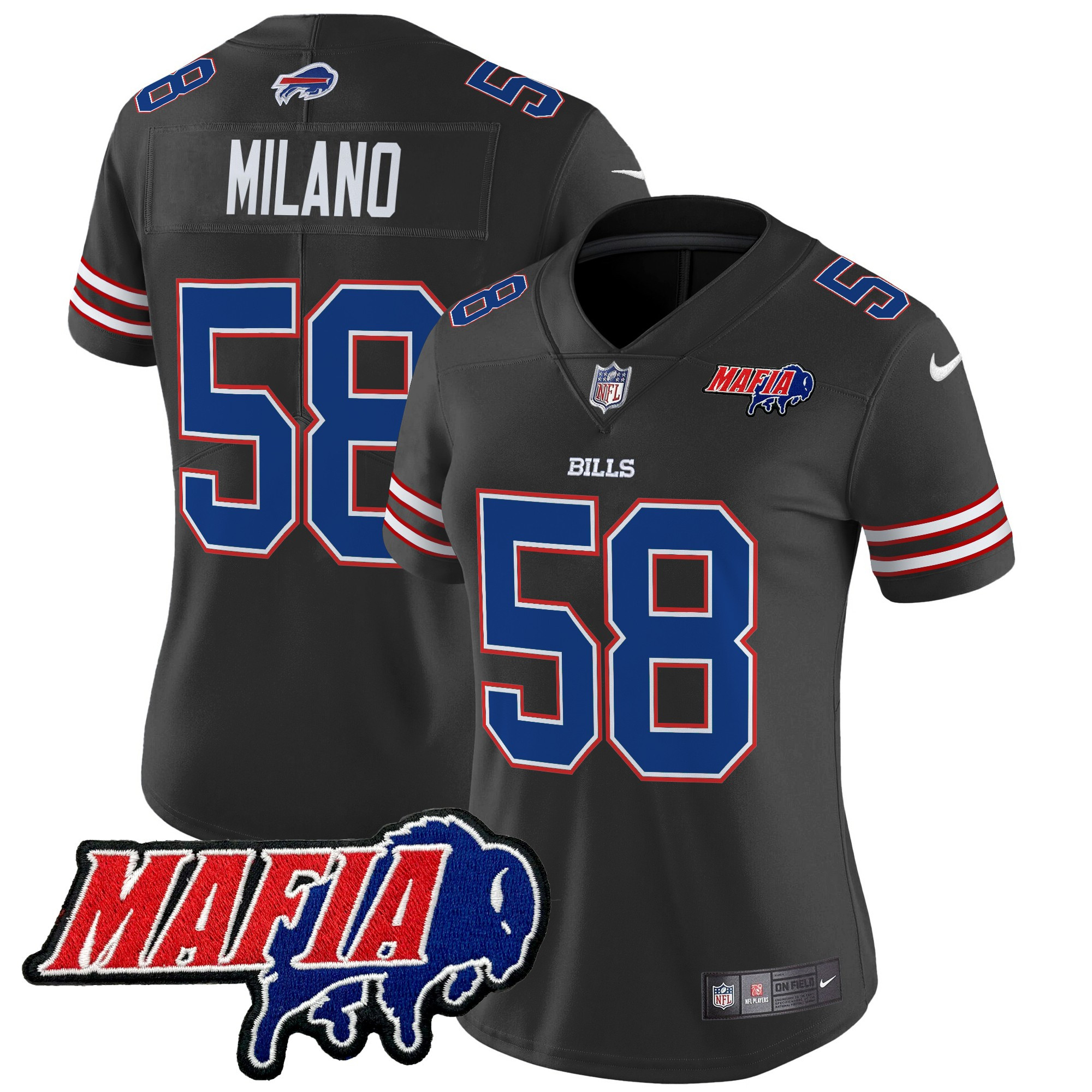 Women's Buffalo Bills 2025 Bills Mafia Patch Vapor Limited Jersey - All Stitched