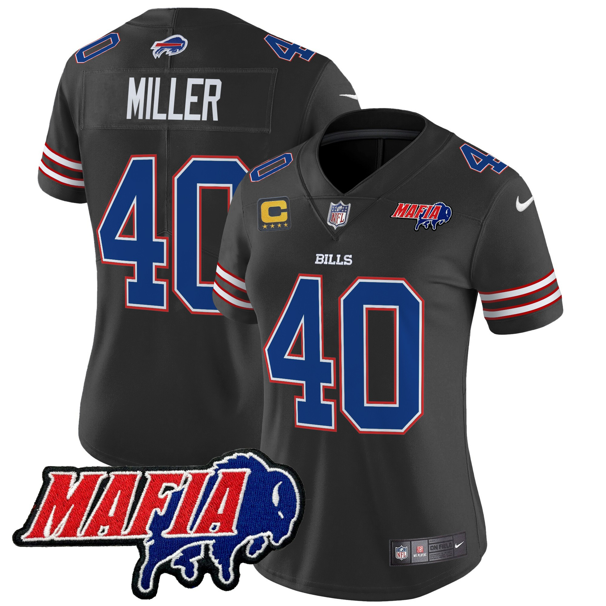 Women's Buffalo Bills 2025 Bills Mafia Patch Vapor Limited Jersey - All Stitched