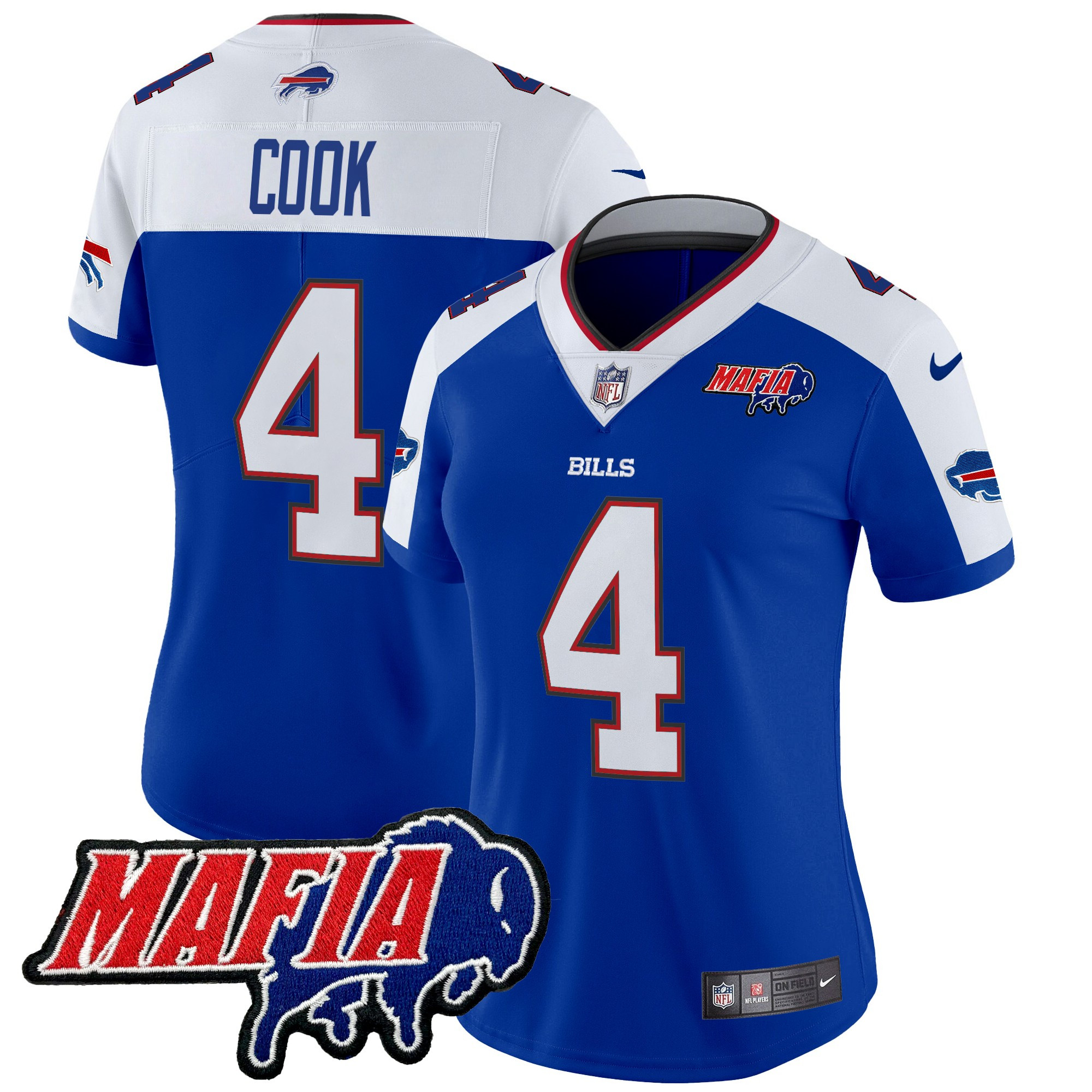 Women's Buffalo Bills 2025 Bills Mafia Patch Vapor Limited Jersey - All Stitched