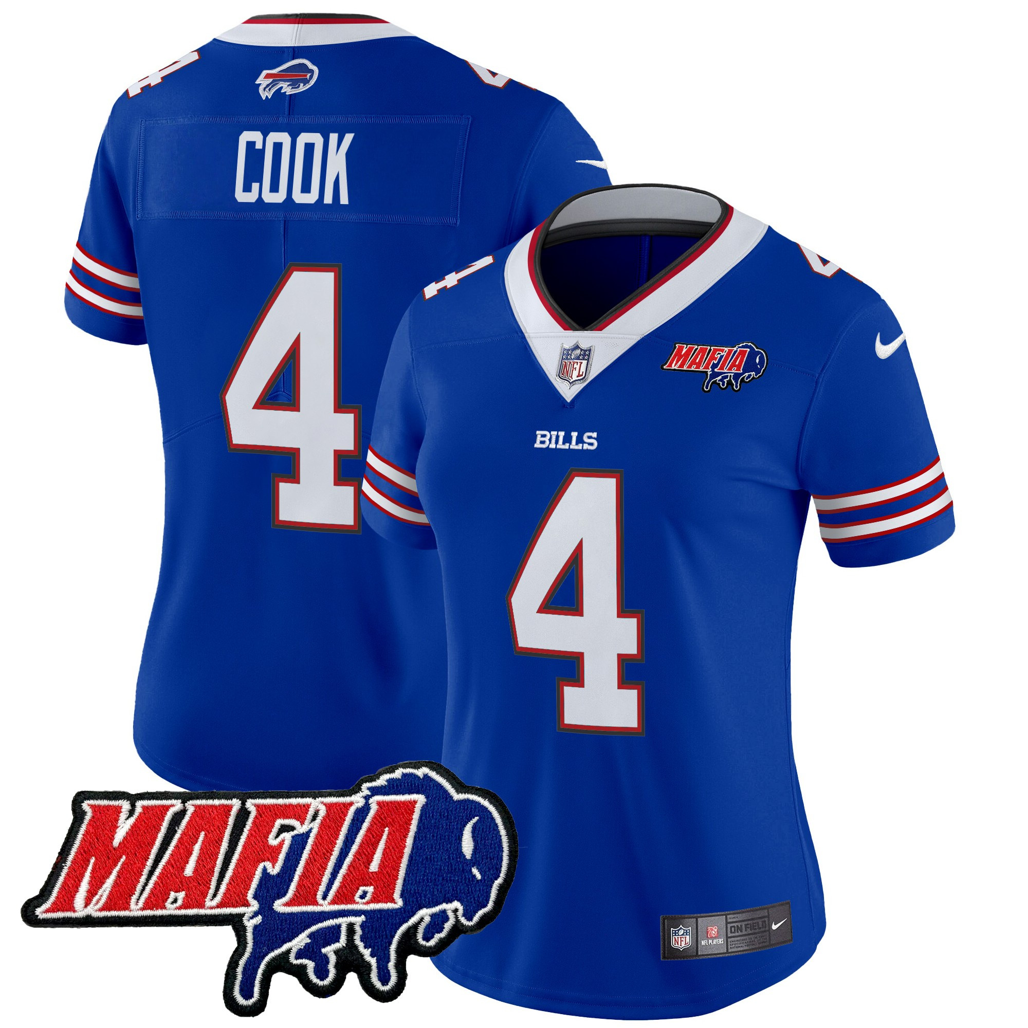 Women's Buffalo Bills 2025 Bills Mafia Patch Vapor Limited Jersey - All Stitched