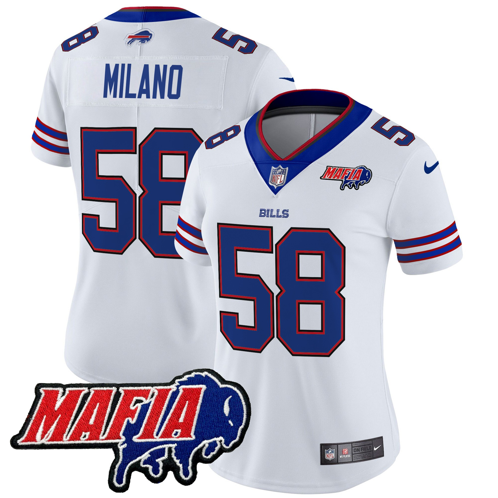 Women's Buffalo Bills 2025 Bills Mafia Patch Vapor Limited Jersey - All Stitched