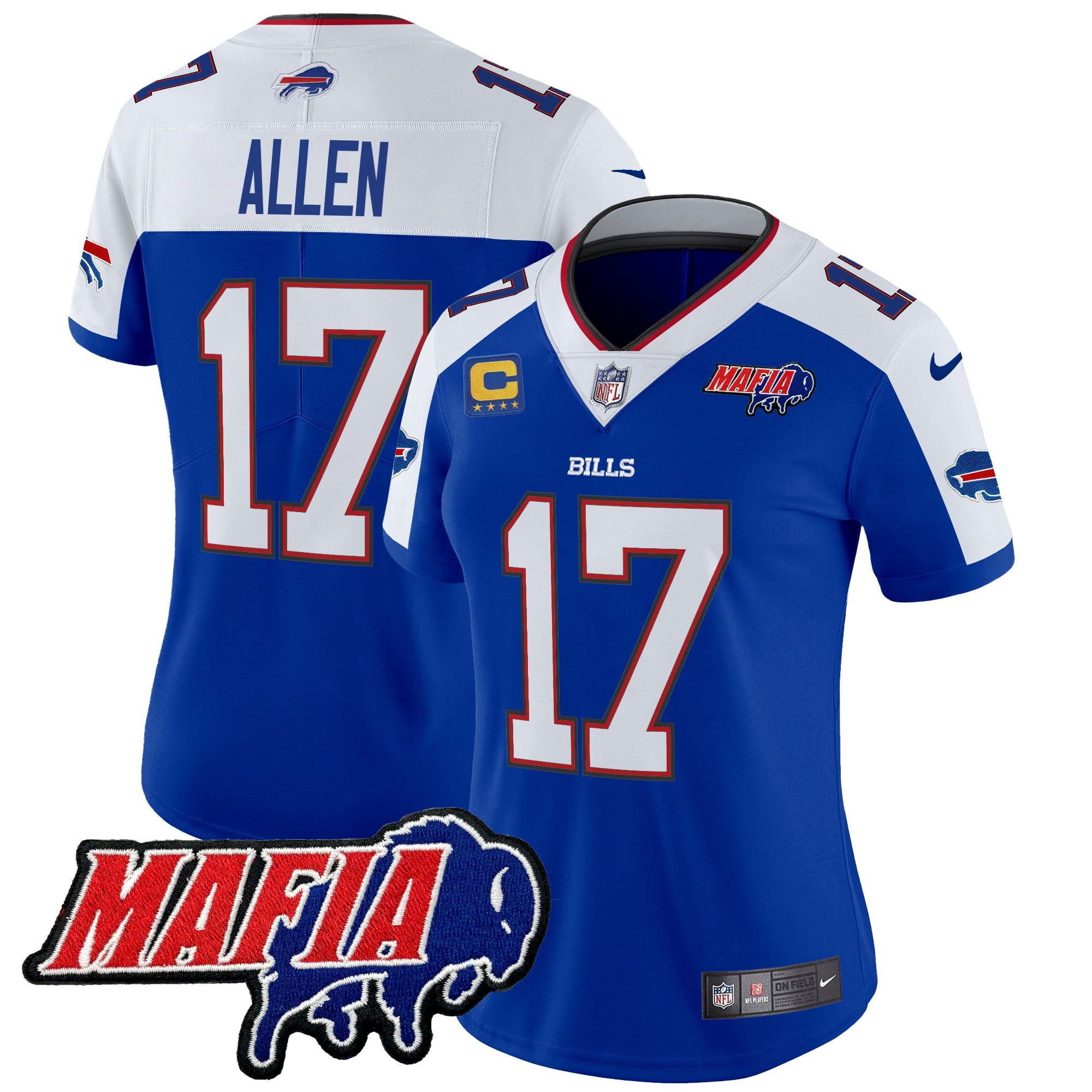 Women's Buffalo Bills 2025 Bills Mafia Patch Vapor Limited Jersey - All Stitched