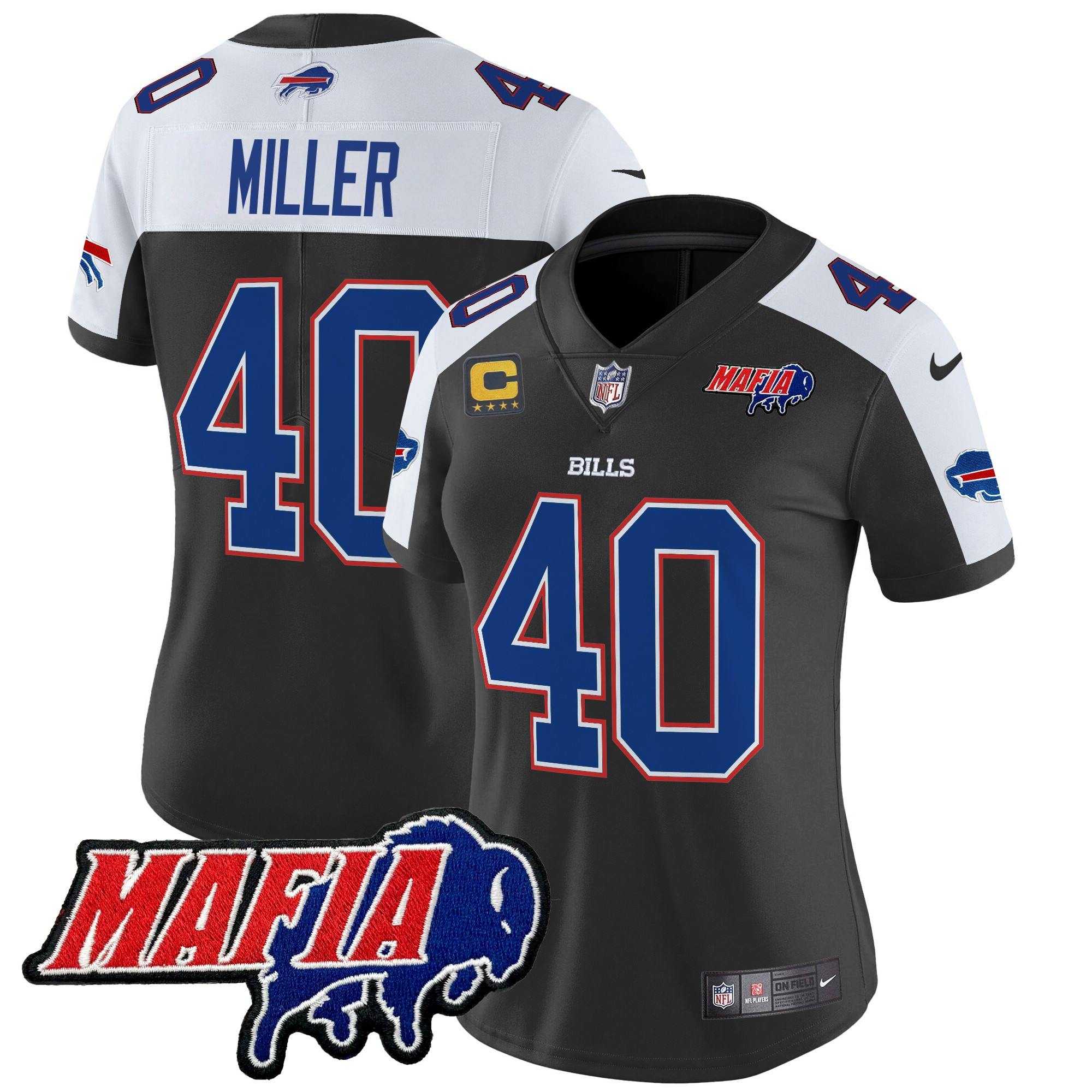 Women's Buffalo Bills 2025 Bills Mafia Patch Vapor Limited Jersey - All Stitched
