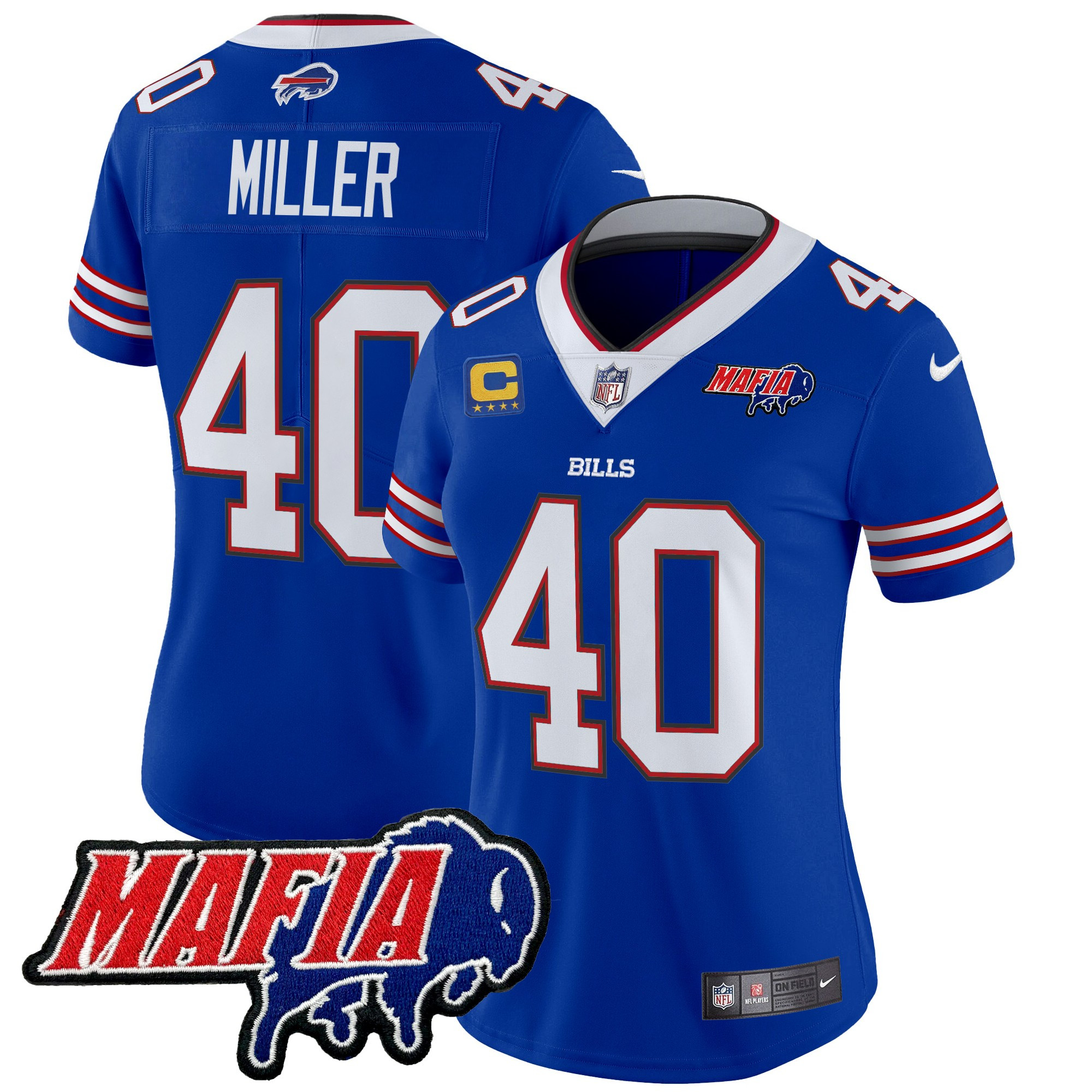 Women's Buffalo Bills 2025 Bills Mafia Patch Vapor Limited Jersey - All Stitched