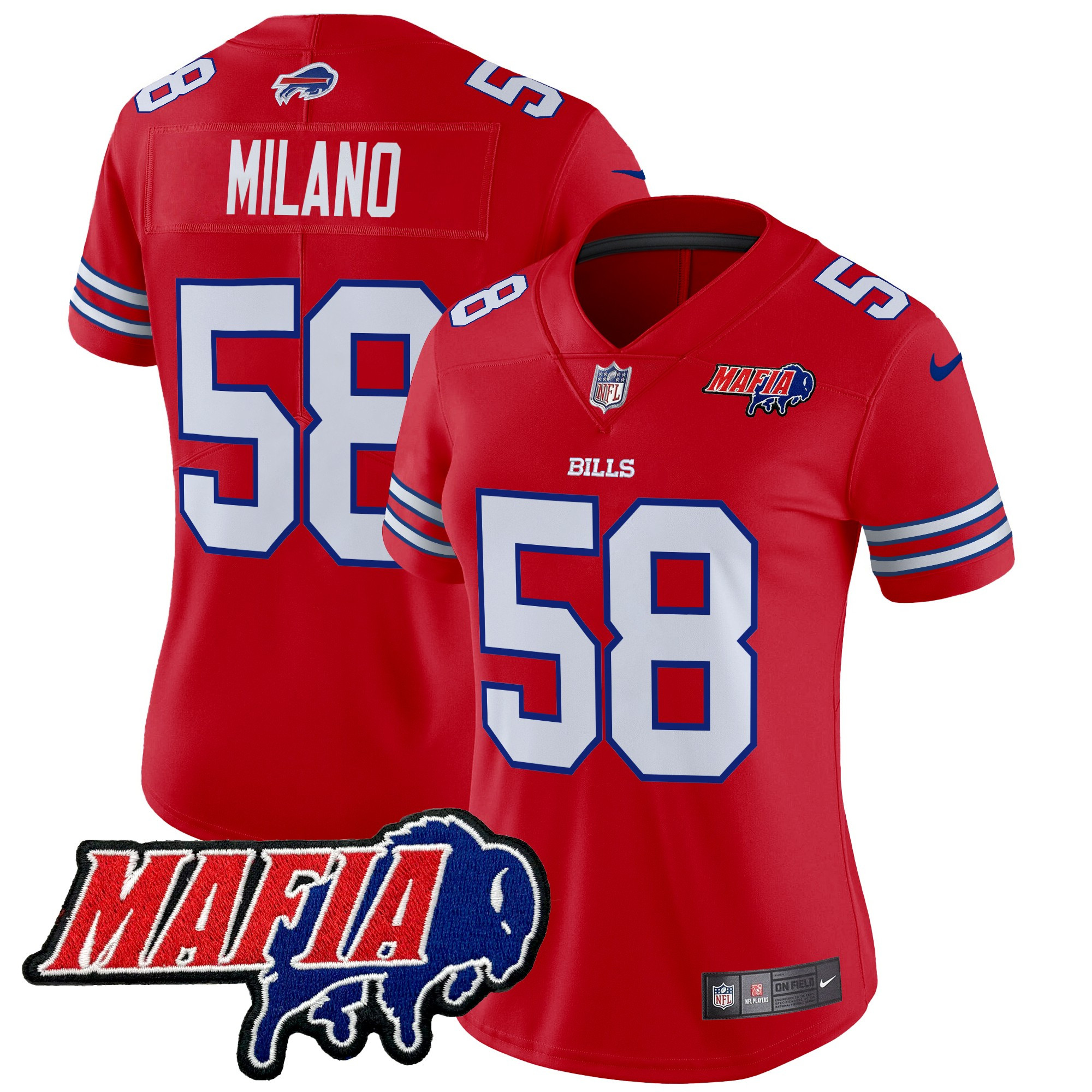 Women's Buffalo Bills 2025 Bills Mafia Patch Vapor Limited Jersey - All Stitched