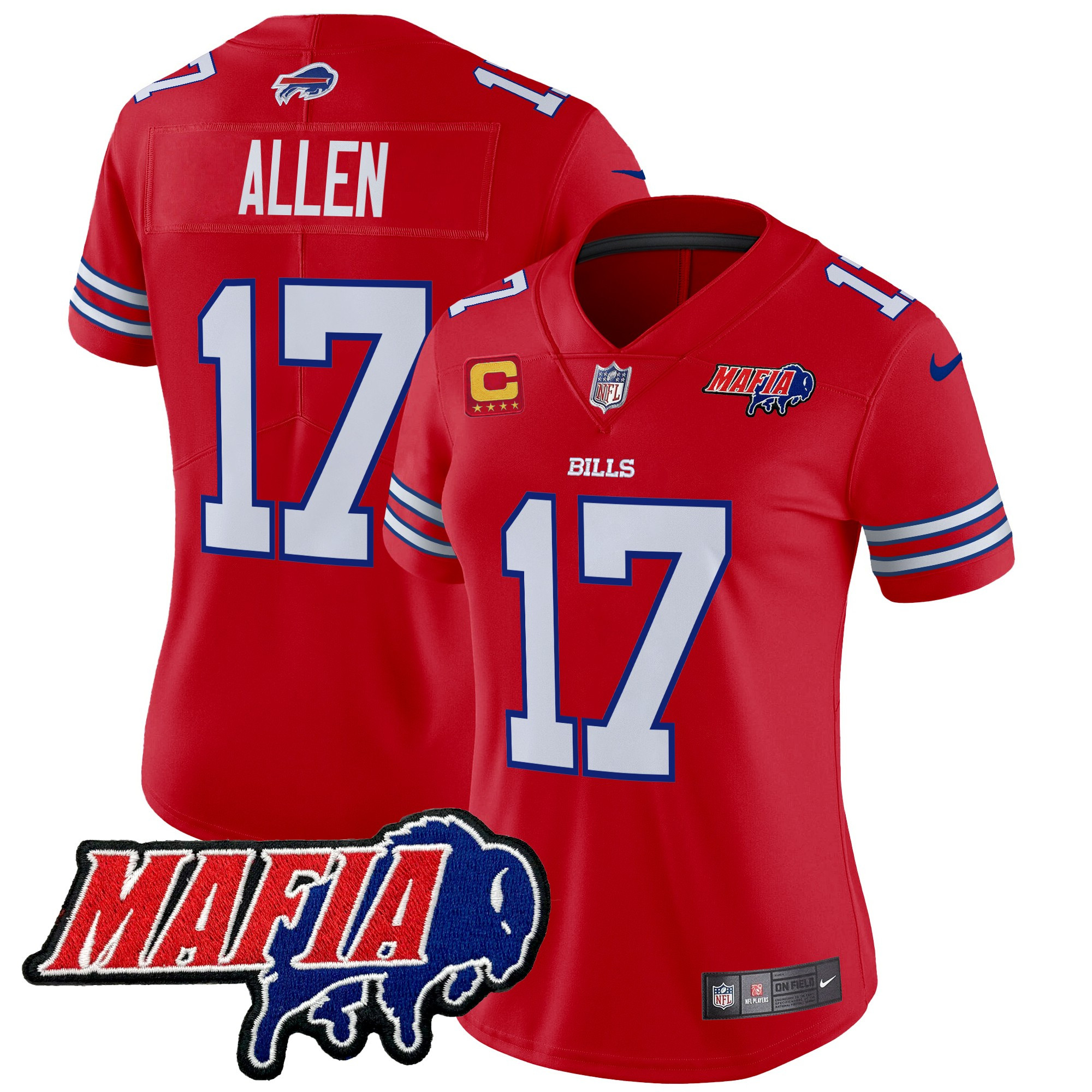 Women's Buffalo Bills 2025 Bills Mafia Patch Vapor Limited Jersey - All Stitched