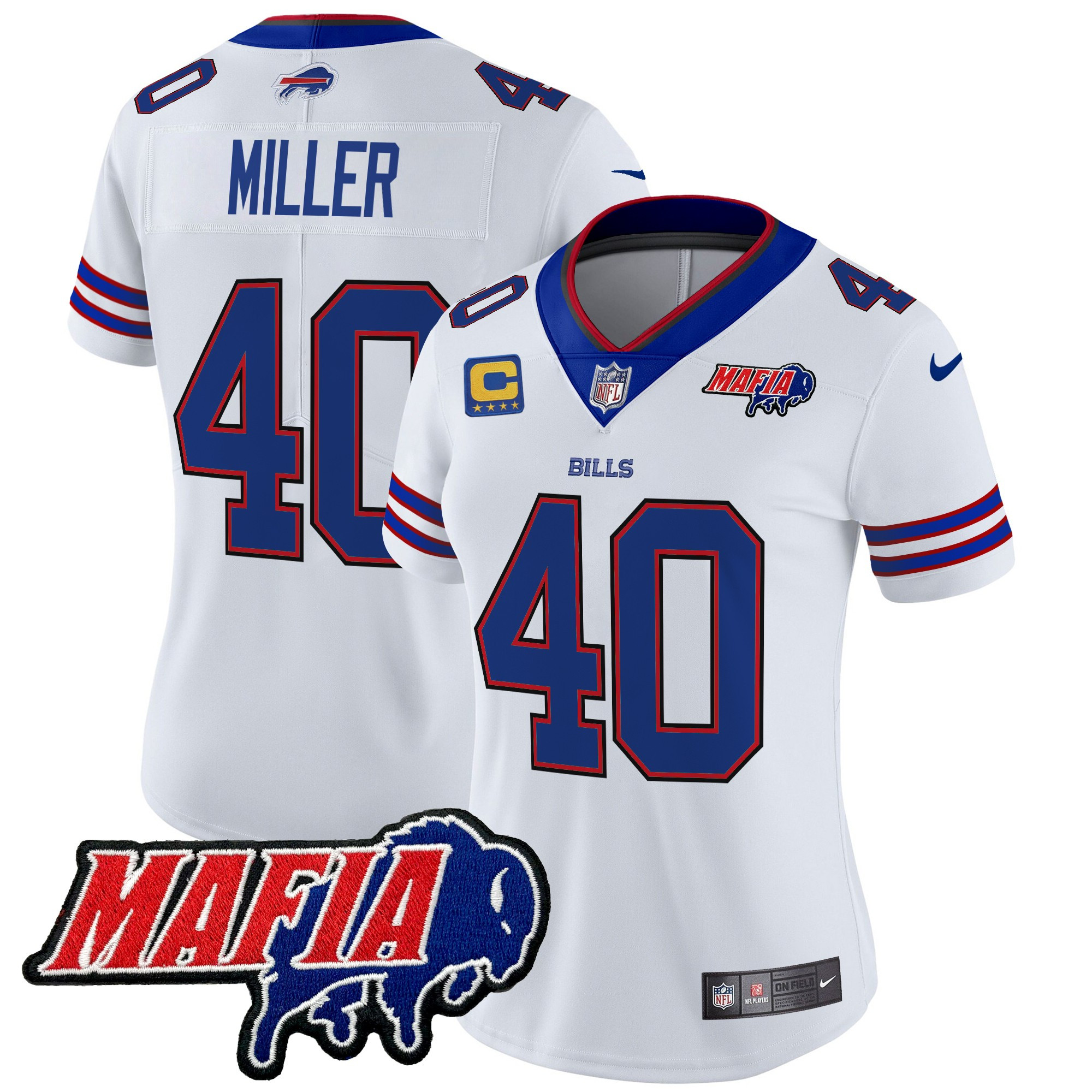 Women's Buffalo Bills 2025 Bills Mafia Patch Vapor Limited Jersey - All Stitched