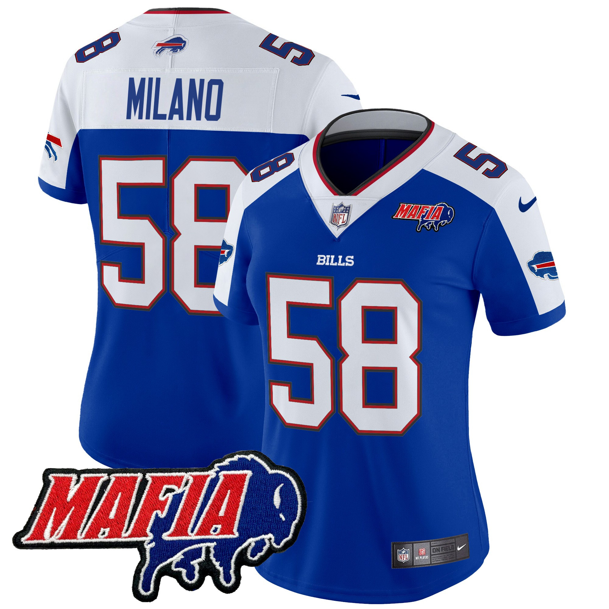 Women's Buffalo Bills 2025 Bills Mafia Patch Vapor Limited Jersey - All Stitched