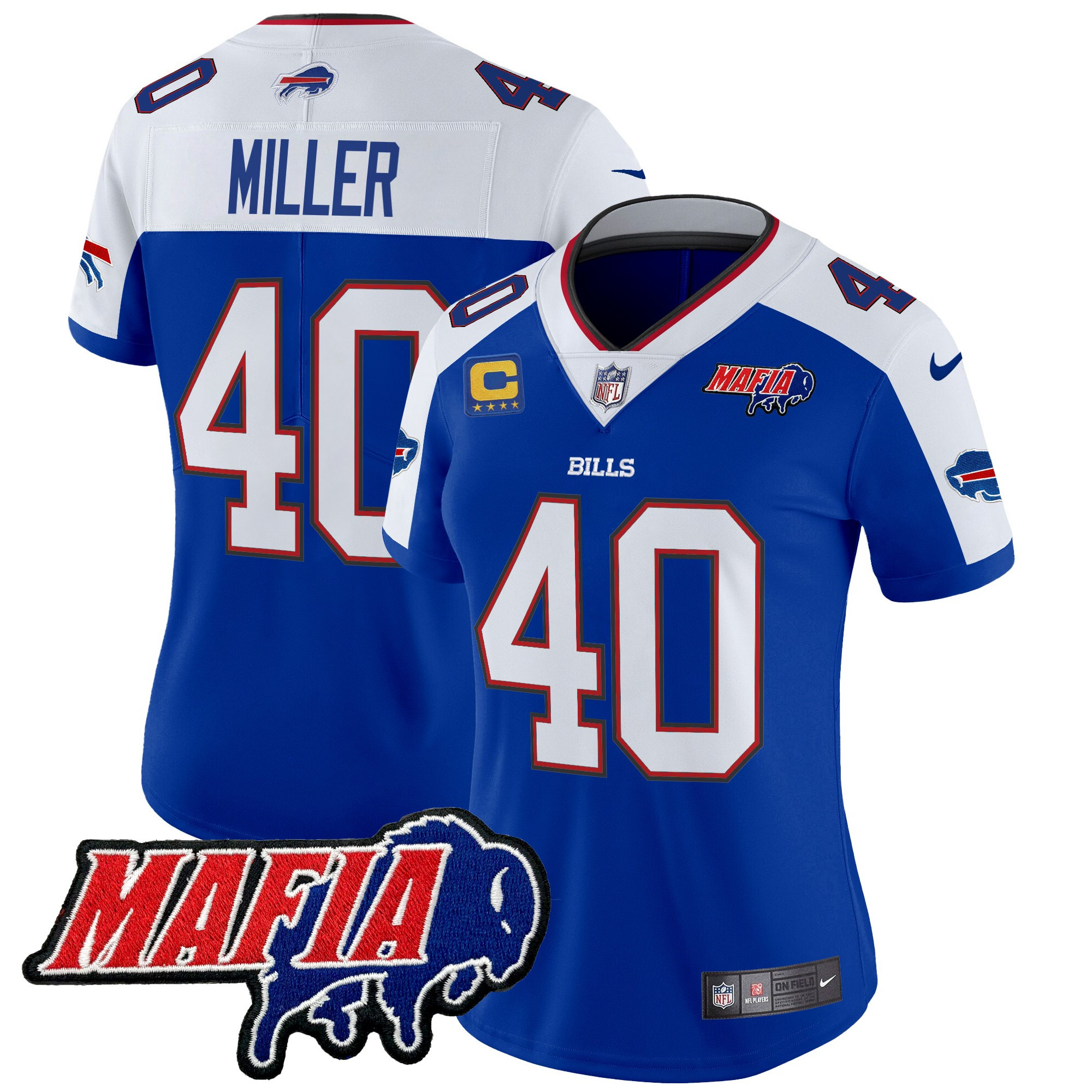 Women's Buffalo Bills 2025 Bills Mafia Patch Vapor Limited Jersey - All Stitched