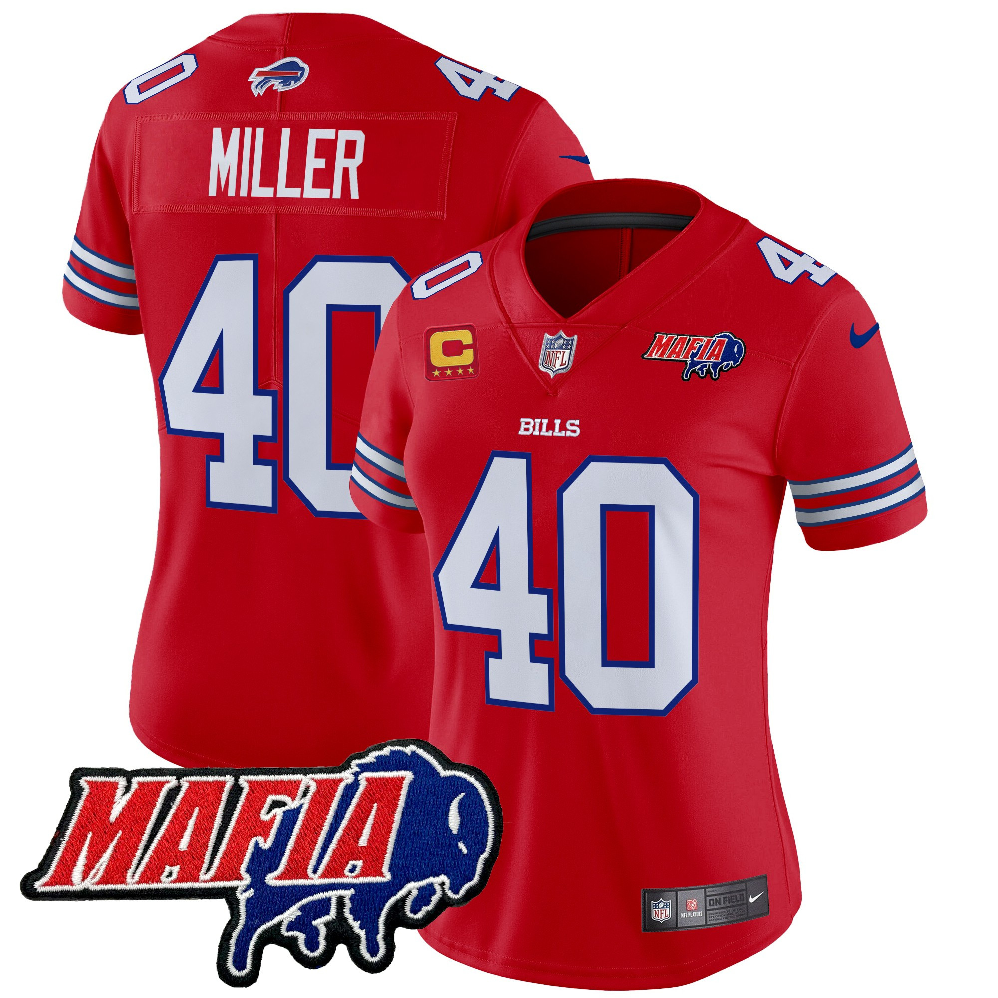 Women's Buffalo Bills 2025 Bills Mafia Patch Vapor Limited Jersey - All Stitched