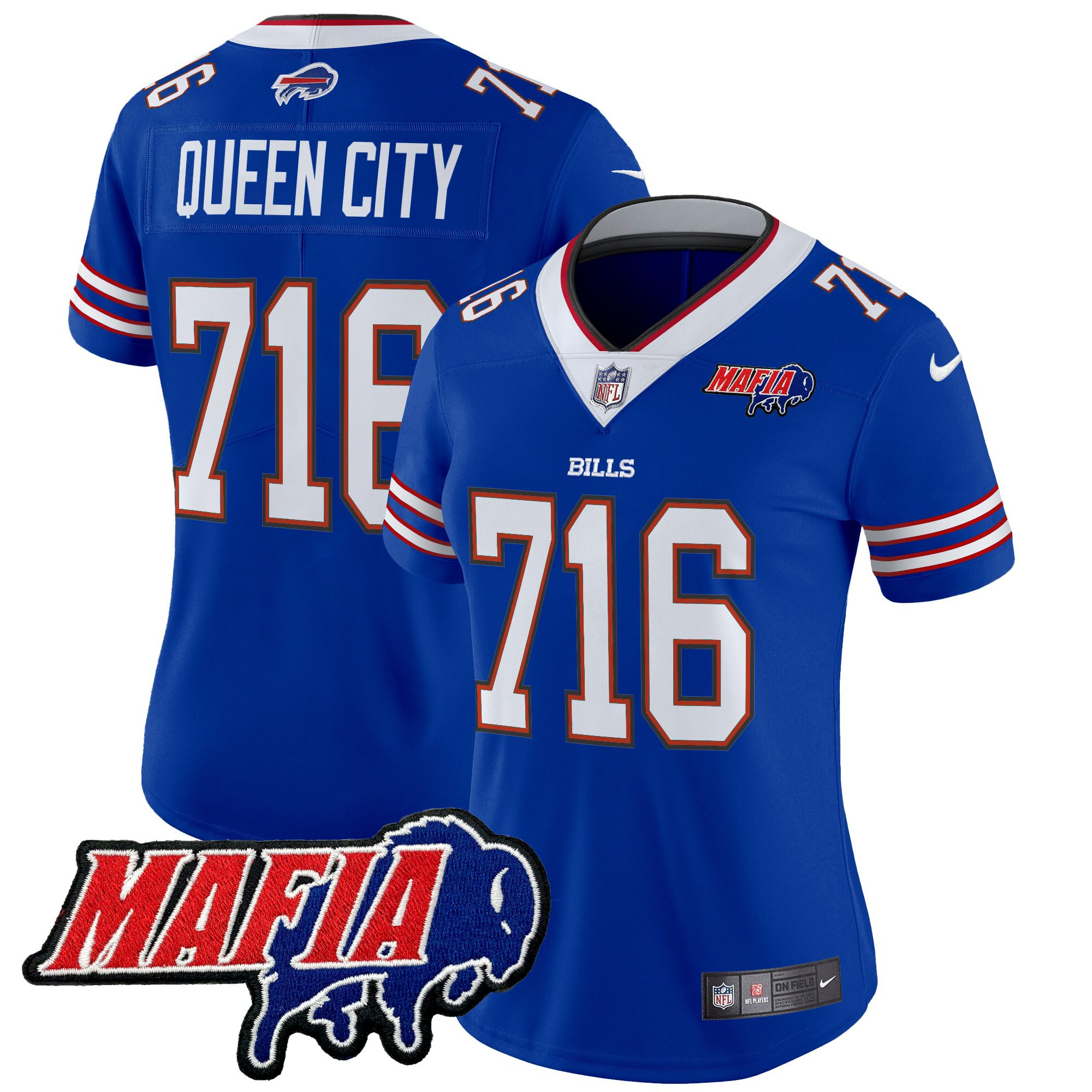 Women's Buffalo Bills 2025 Bills Mafia Patch Vapor Limited Jersey - All Stitched