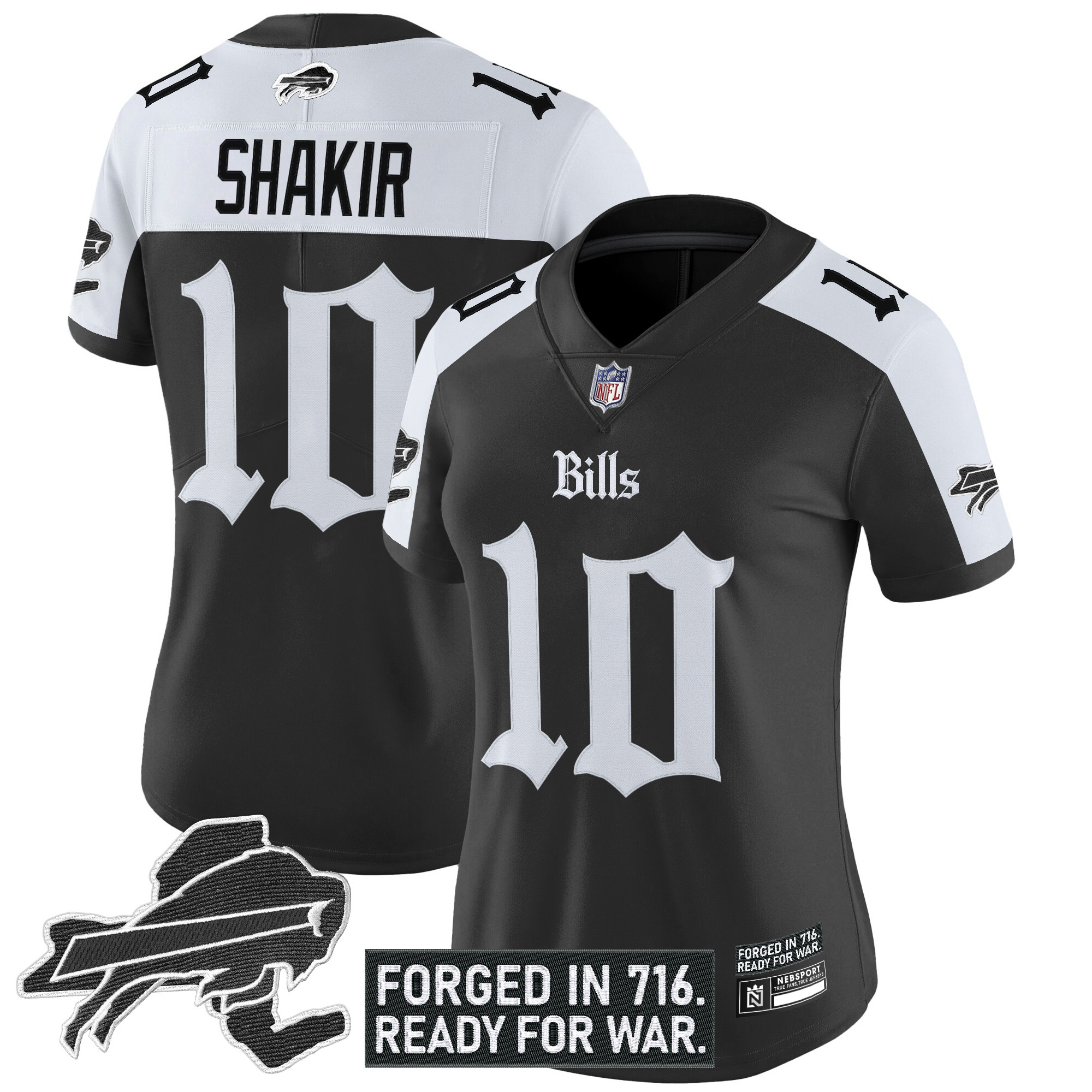 Women's Buffalo Bills 'Gothic Cold Front Edition' Vapor Limited Jersey - All Stitched
