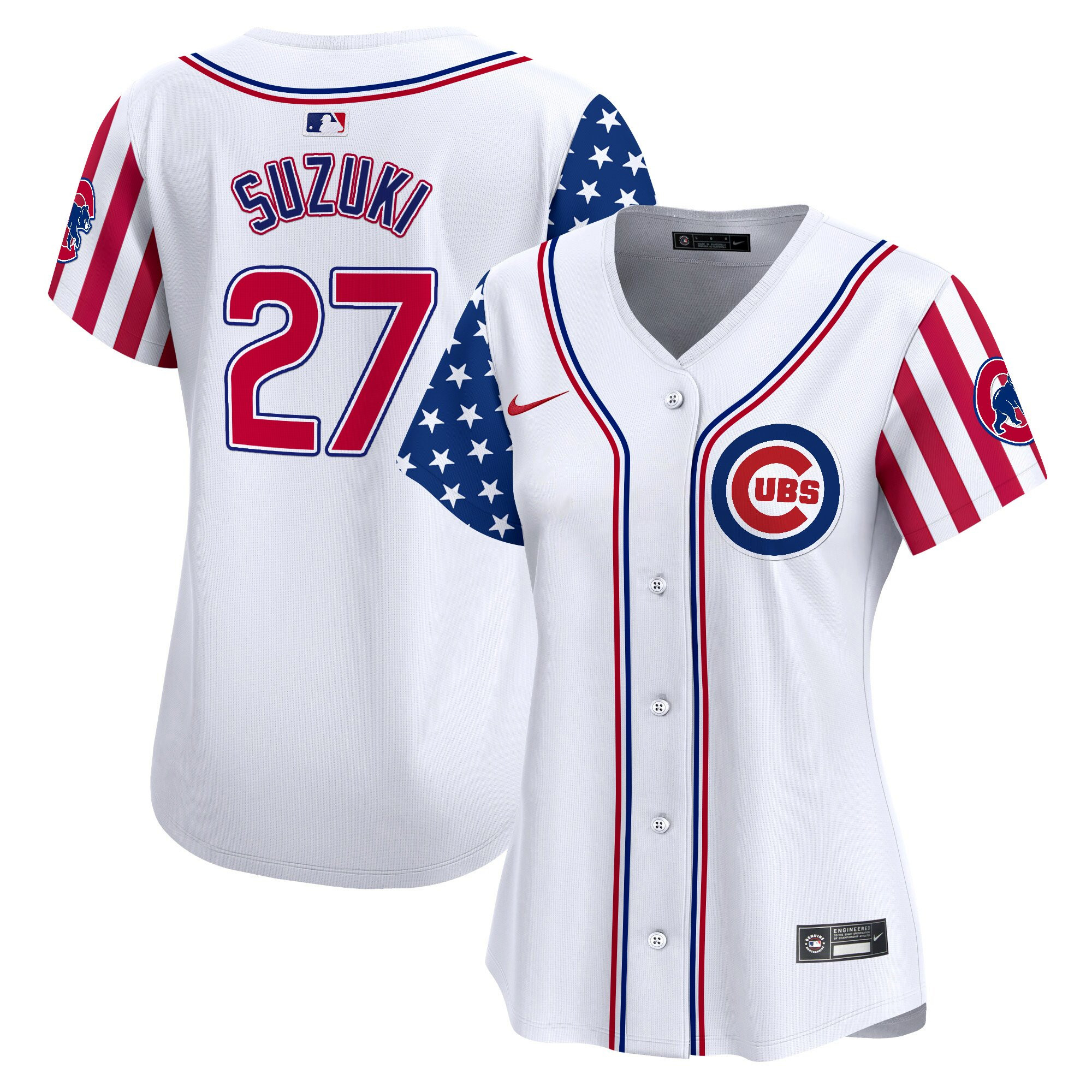 Women's Chicago Cubs 2025 Independence Day Vapor Premier Limited Jersey - All Stitched