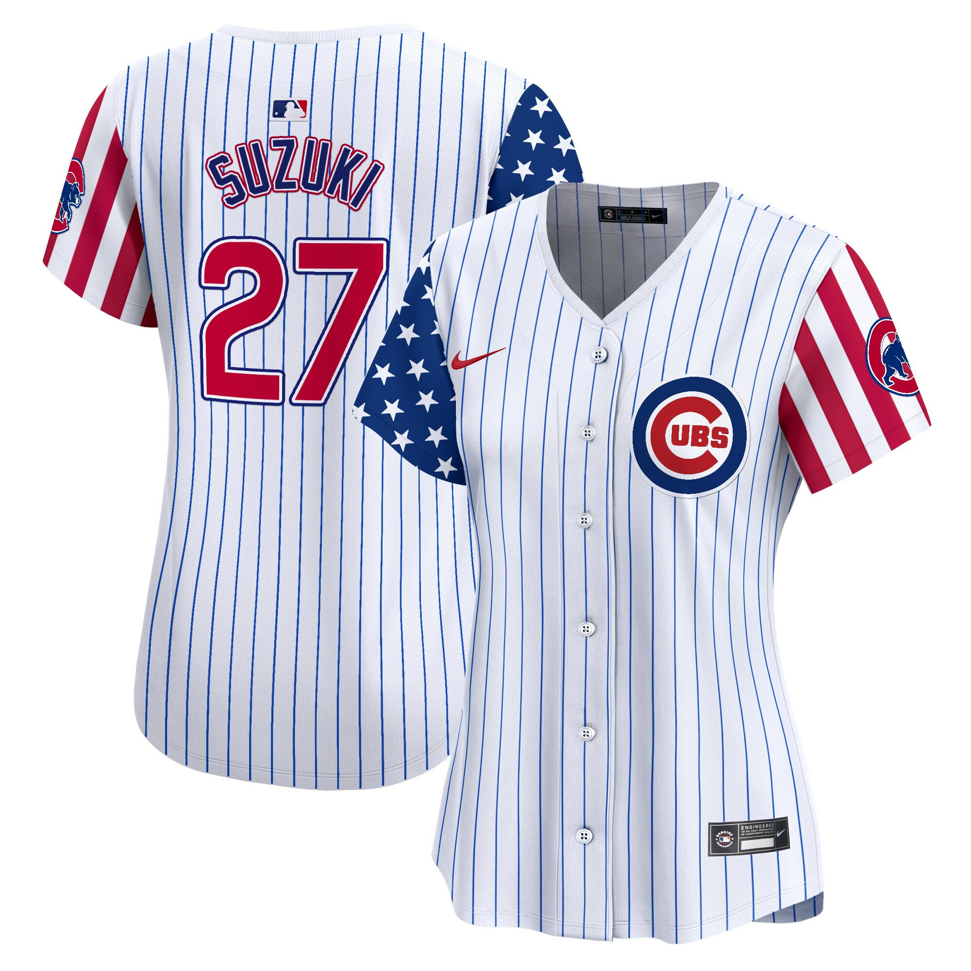 Women's Chicago Cubs 2025 Independence Day Vapor Premier Limited Jersey - All Stitched